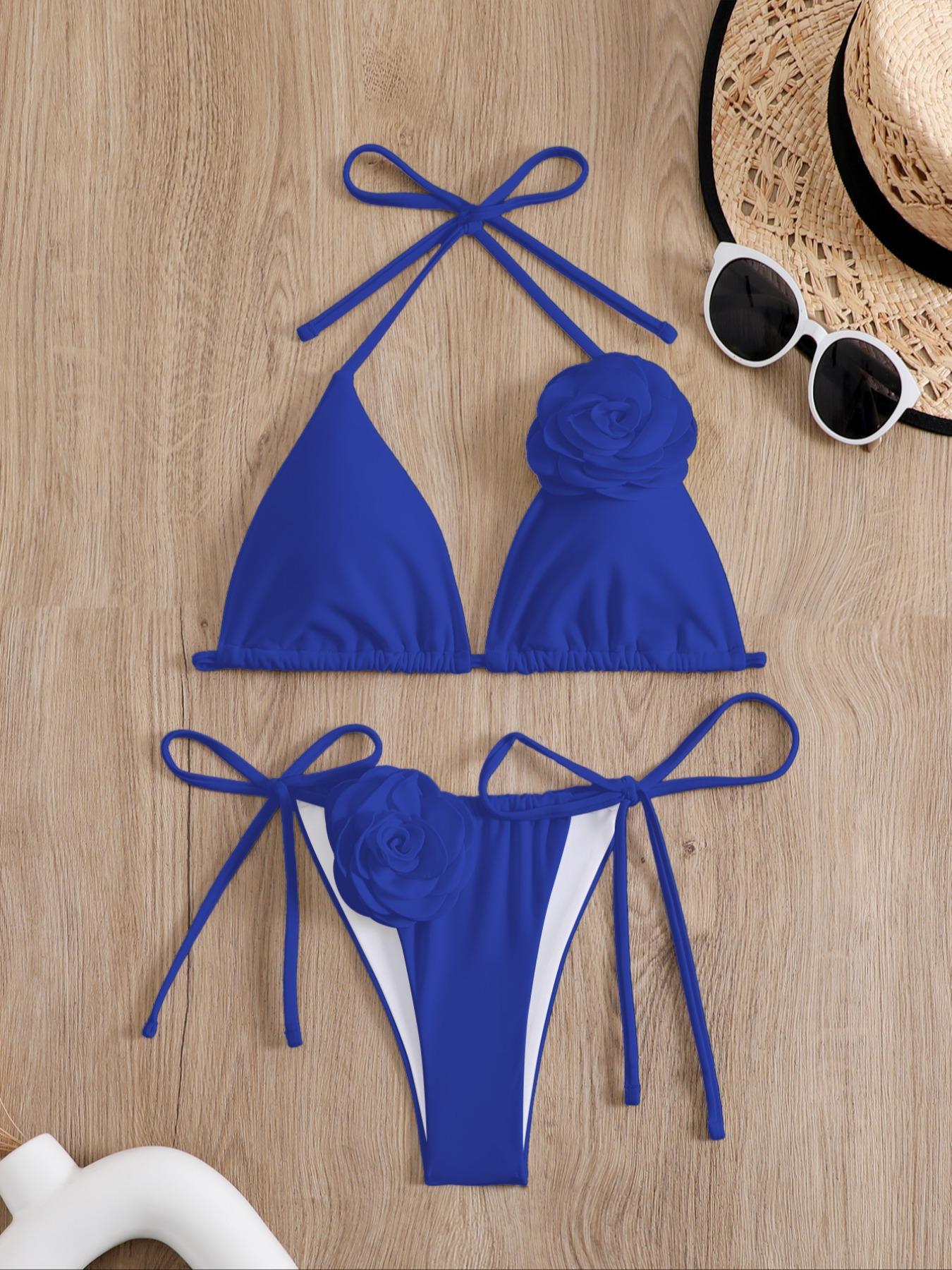 Разноцветный европейский и американский раздельный купальник бикини Small синий
Разноцветный европейский и американский раздельный купальник бикини Small синий