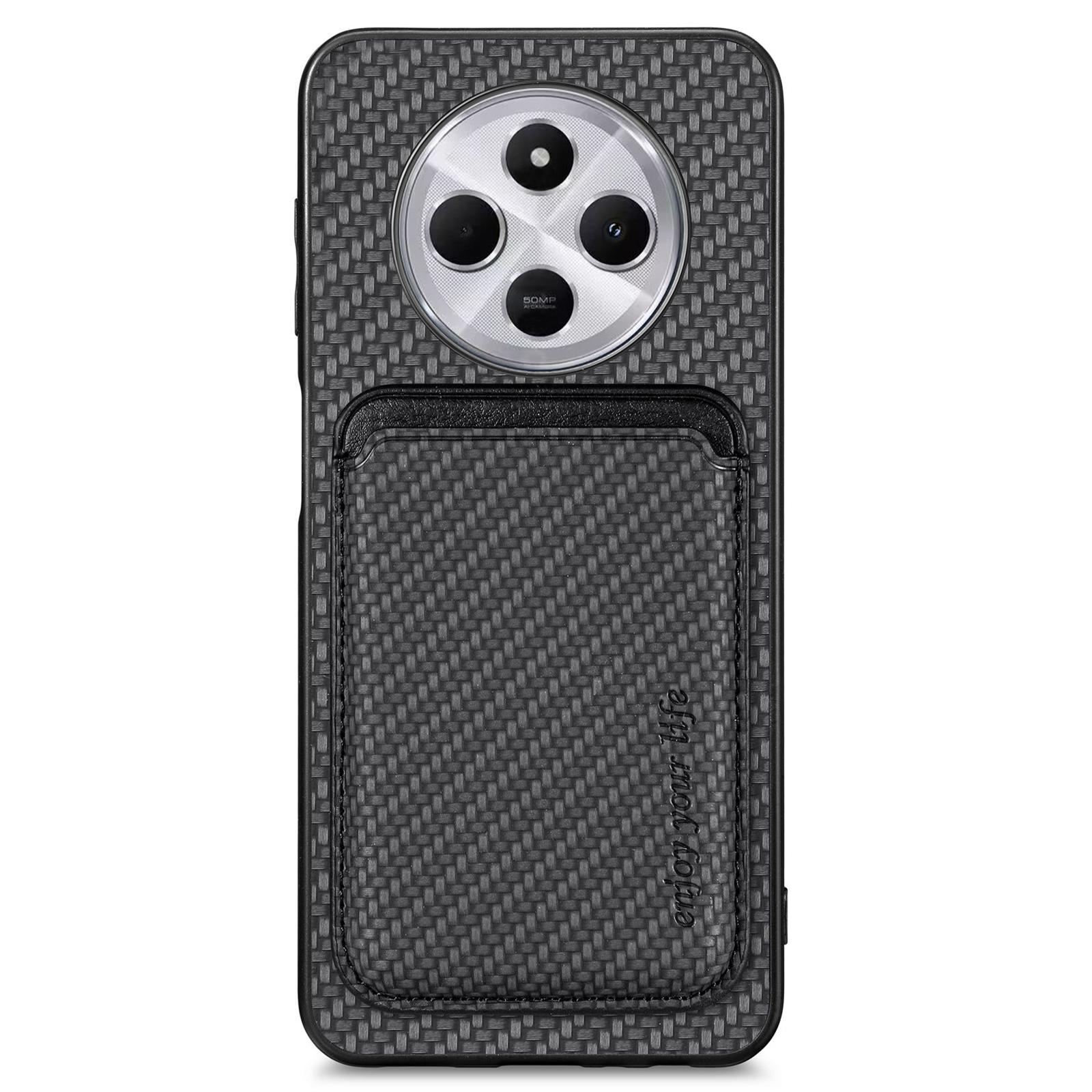 Phone Case For Xiaomi Redmi 14C 4G/14R 5G/Poco C75 4G Carbon Fiber Leather Back Cover with Detachable Card Bag Black
Phone Case For Xiaomi Redmi 14C 4G/14R 5G/Poco C75 4G Carbon Fiber Leather Back Cover with Detachable Card Bag Black