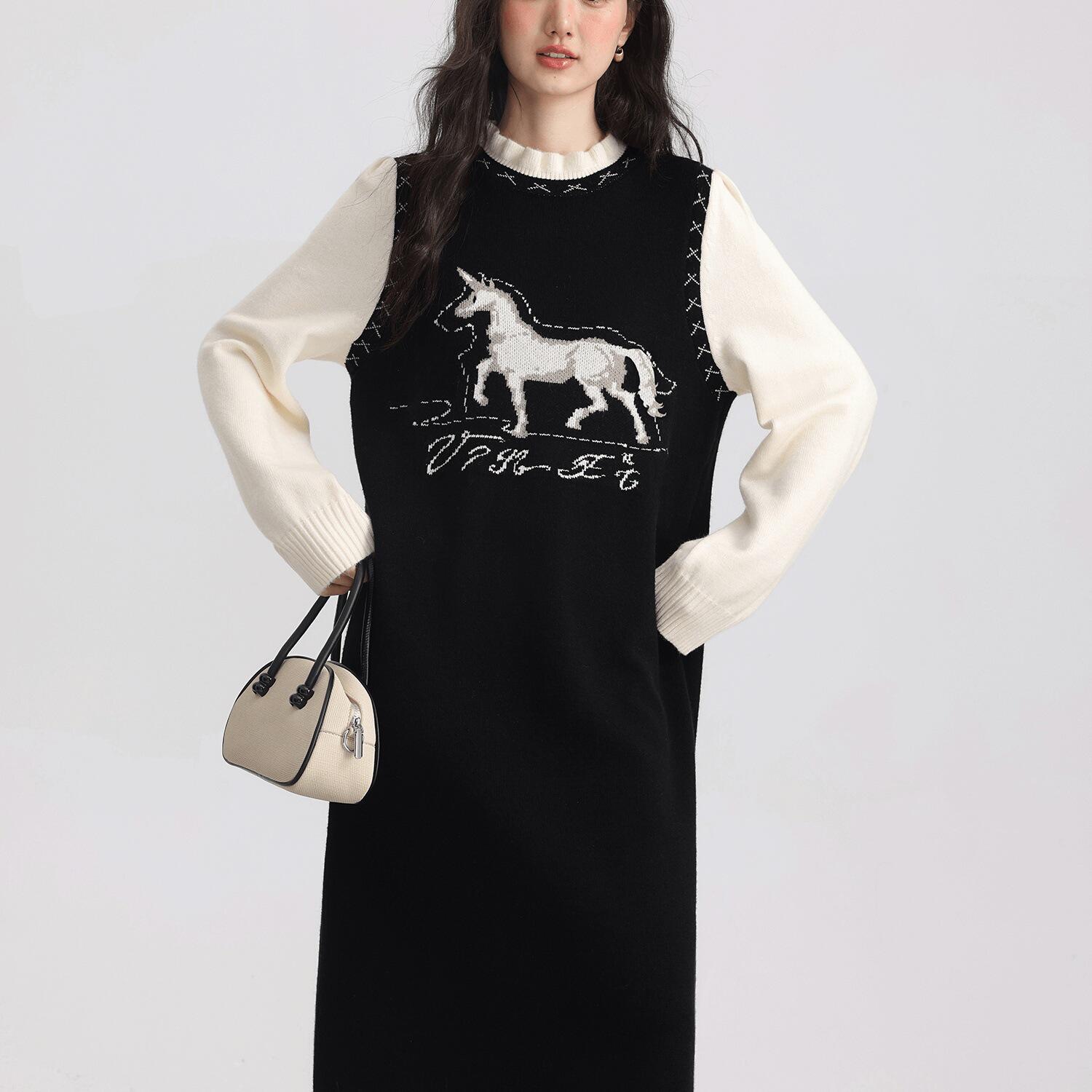 Stylish Slim-Fit French Wool Knitted Dress for Women - 2025 Autumn/Winter Black Base Small чорний
Stylish Slim-Fit French Wool Knitted Dress for Women - 2025 Autumn/Winter Black Base Small чорний