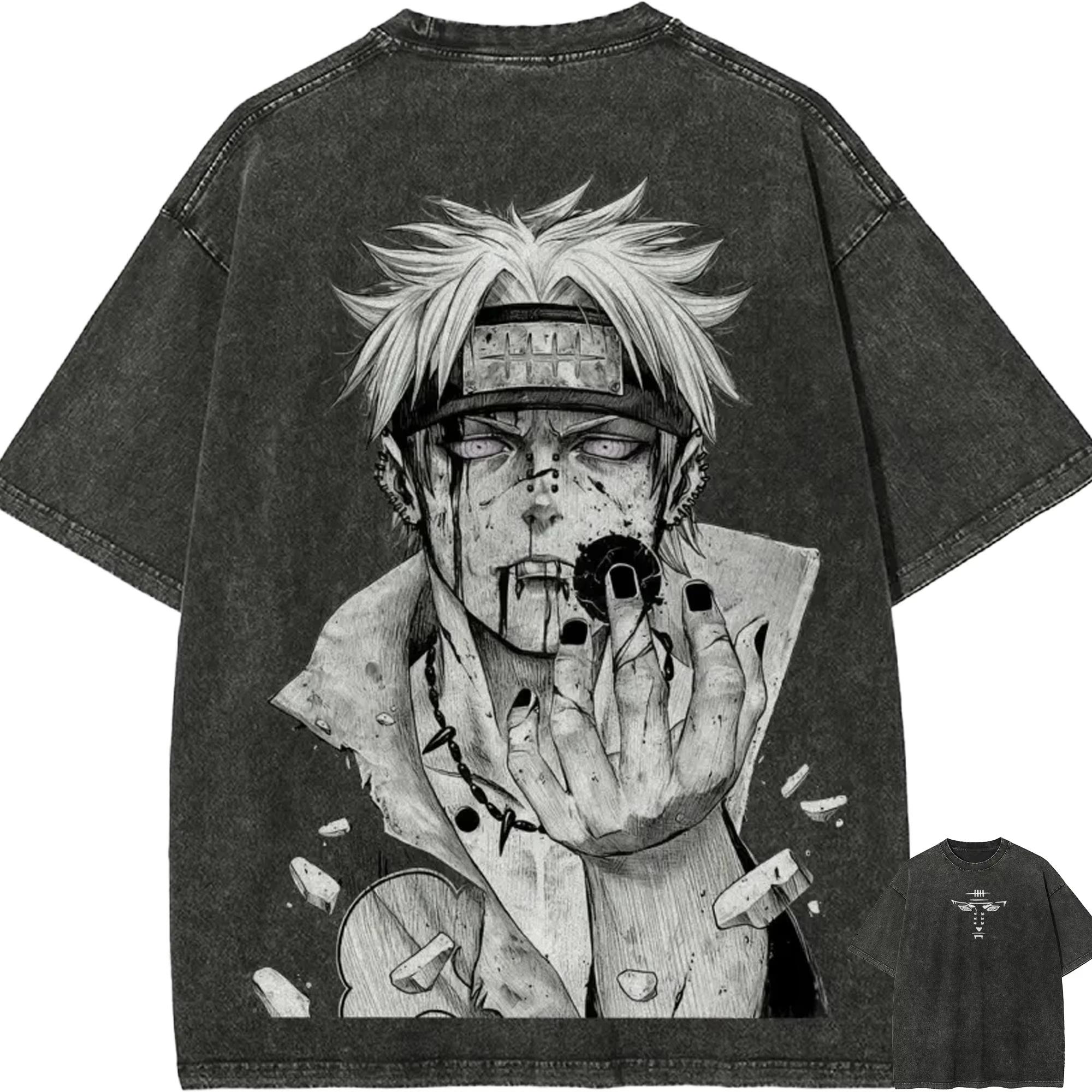 Naruto Pain T Shirt Rinnegan Akatsuki Vintage Acid Wash Streetwear Retro Anime Graphic Cotton Men Tees Top M
Naruto Pain T Shirt Rinnegan Akatsuki Vintage Acid Wash Streetwear Retro Anime Graphic Cotton Men Tees Top M