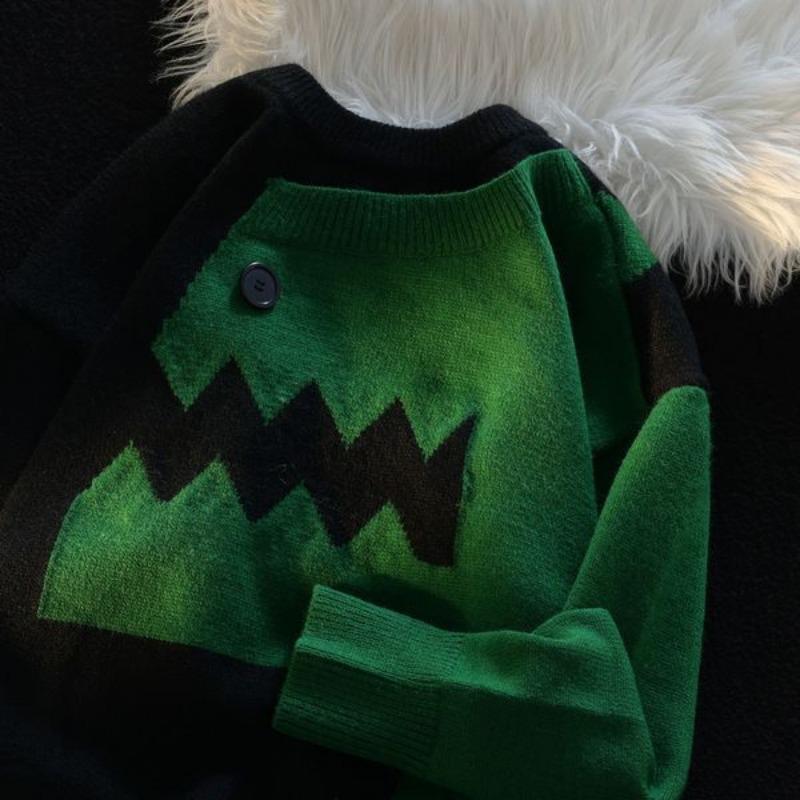 Жіночий светр з блокуванням кольорів з довгими рукавами, вільні повсякденні в’язані светри з мультяшним динозавром, пуловери з круглим вирізом, жіночі топи One Size чорний
Жіночий светр з блокуванням кольорів з довгими рукавами, вільні повсякденні в’язані светри з мультяшним динозавром, пуловери з круглим вирізом, жіночі топи One Size чорний