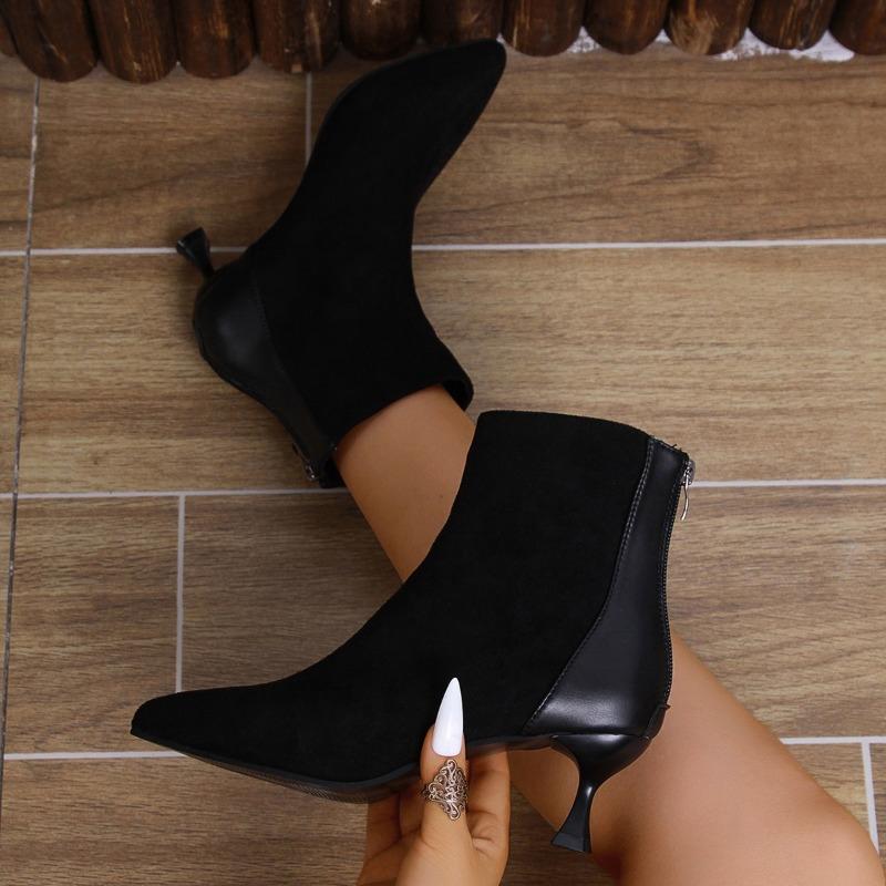 Женские удобные ботинки с острым носком и каблуком-рюмочкой для женщин, осенне-зимние удобные ботильоны на молнии, zapatos de mujer 36 чёрный
Женские удобные ботинки с острым носком и каблуком-рюмочкой для женщин, осенне-зимние удобные ботильоны на молнии, zapatos de mujer 36 чёрный