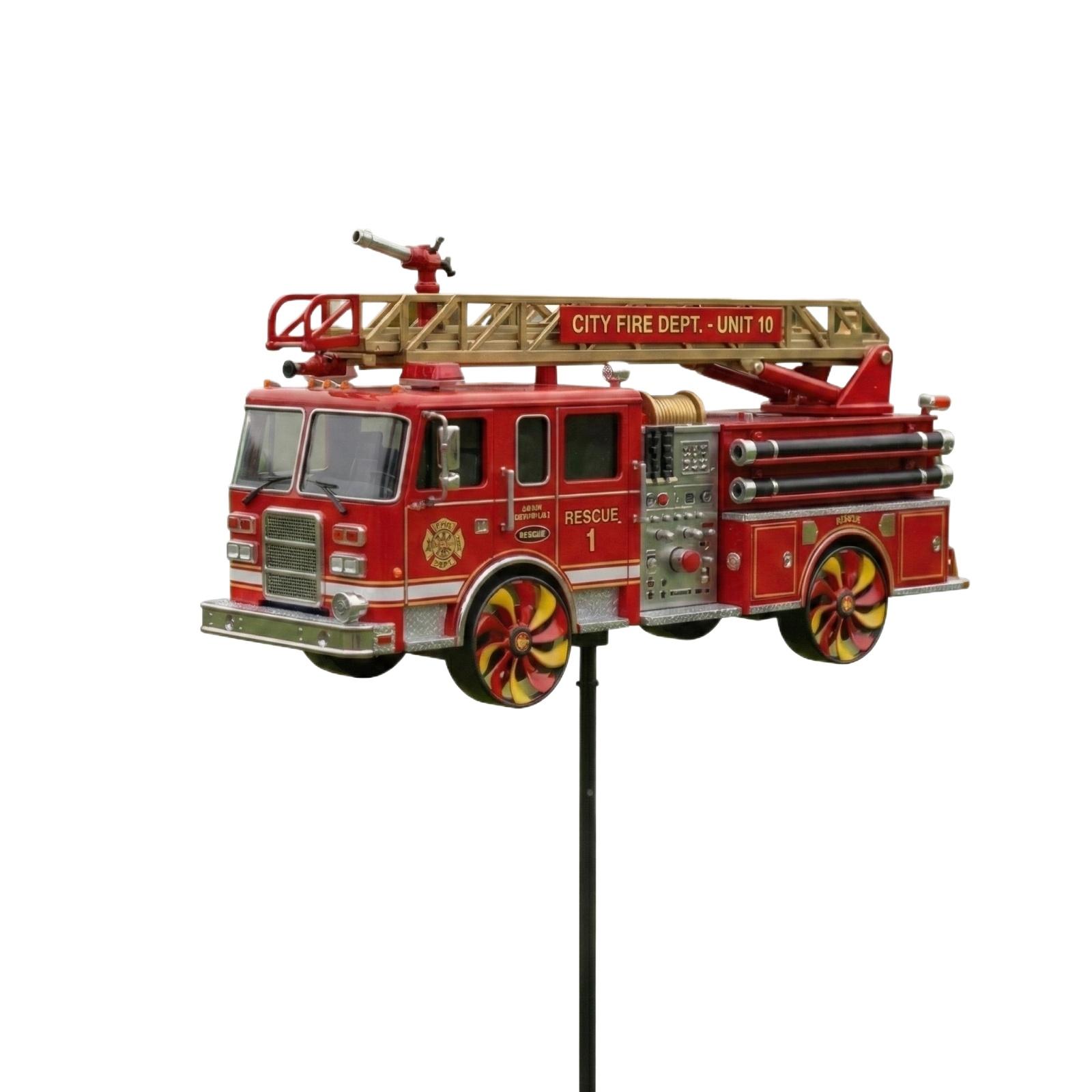 Three-dimensional Metal Iron Outdoor Garden Courtyard Rotatable Fire Truck Windmill Ornament one size
Three-dimensional Metal Iron Outdoor Garden Courtyard Rotatable Fire Truck Windmill Ornament one size