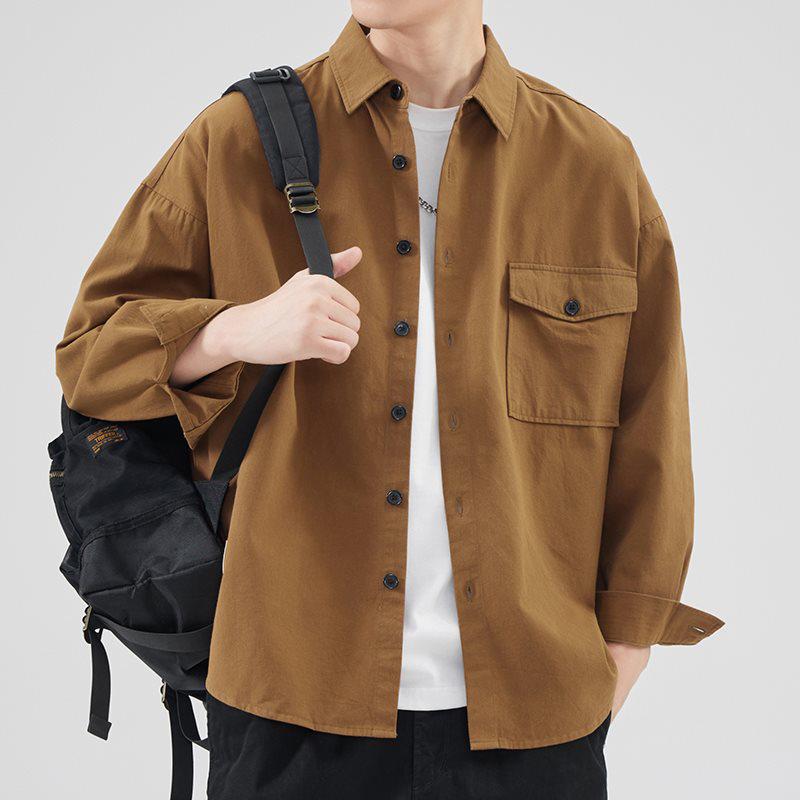 Men s Autumn Casual Long Sleeve Workwear Shirt — Versatile Loose-Fit Solid Color with Pockets L кавовий
Men s Autumn Casual Long Sleeve Workwear Shirt — Versatile Loose-Fit Solid Color with Pockets L кавовий