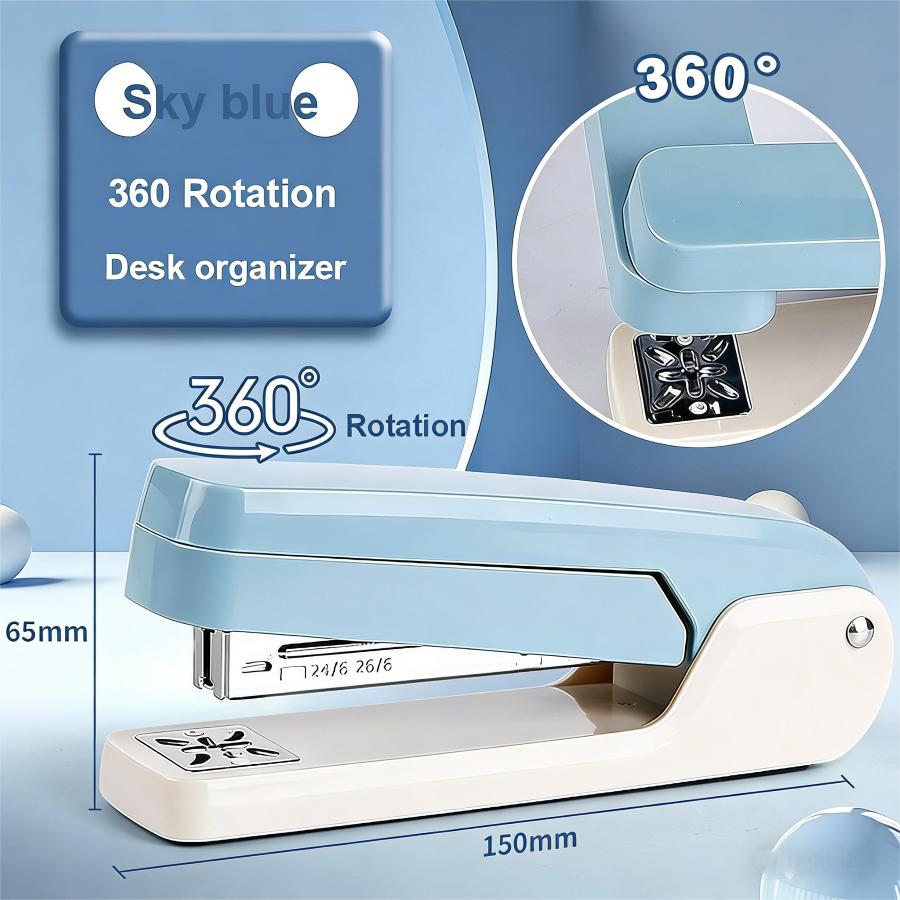 Степлер с вращением на 360 градусов, конструкция, экономящая усилия, канцелярские принадлежности, студенческий экстрактор скоб, включает коробку скоб. синий
Степлер с вращением на 360 градусов, конструкция, экономящая усилия, канцелярские принадлежности, студенческий экстрактор скоб, включает коробку скоб. синий