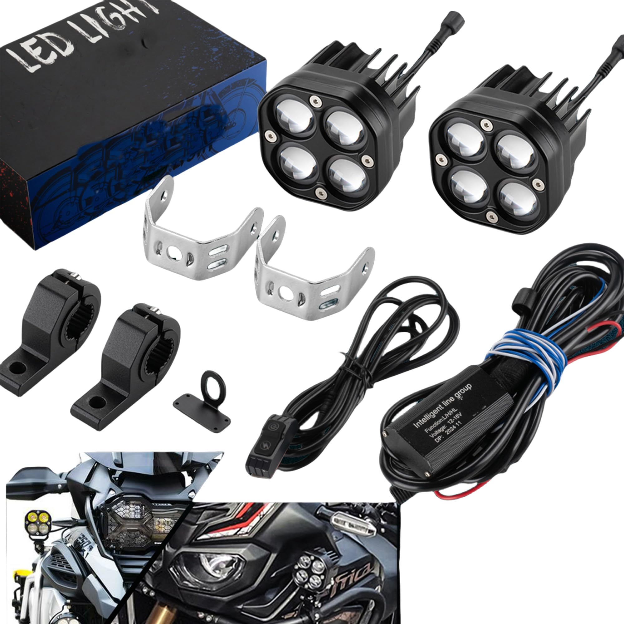 Yoothi Совместимые с R1200GS R1250GS Мотоциклетные противотуманные фары 60 Вт 18000 лм 7 режимов Стробоскоп Светодиодный прожектор Светодиодный вспомогательный свет Янтарный Белый Двойной чёрный
Yoothi Совместимые с R1200GS R1250GS Мотоциклетные противотуманные фары 60 Вт 18000 лм 7 режимов Стробоскоп Светодиодный прожектор Светодиодный вспомогательный свет Янтарный Белый Двойной чёрный