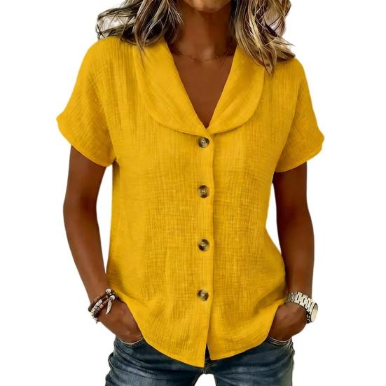 Women s Cotton Linen Tops Bright Colors Short Sleeve Slim Fit Blouse Casual Summer Spring Blouse V Neck Lapel Collar Top Button down Blouse for Daily XL жовтий
Women s Cotton Linen Tops Bright Colors Short Sleeve Slim Fit Blouse Casual Summer Spring Blouse V Neck Lapel Collar Top Button down Blouse for Daily XL жовтий