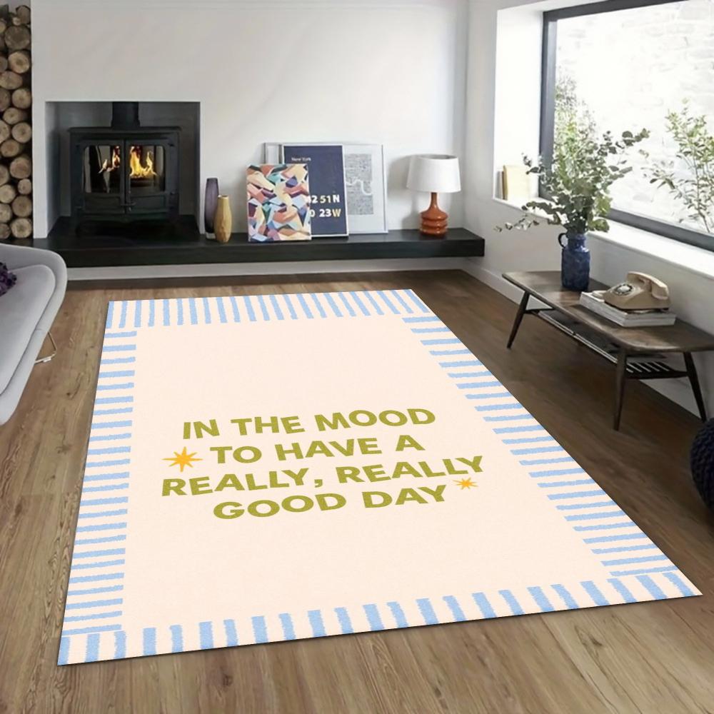 Inspirational Quote Carpet Stripe Pattern Rug Mat with Sun Star Design for Living Room Home Decoration Home Bedroom Decor Rugs 40X60CM
Inspirational Quote Carpet Stripe Pattern Rug Mat with Sun Star Design for Living Room Home Decoration Home Bedroom Decor Rugs 40X60CM