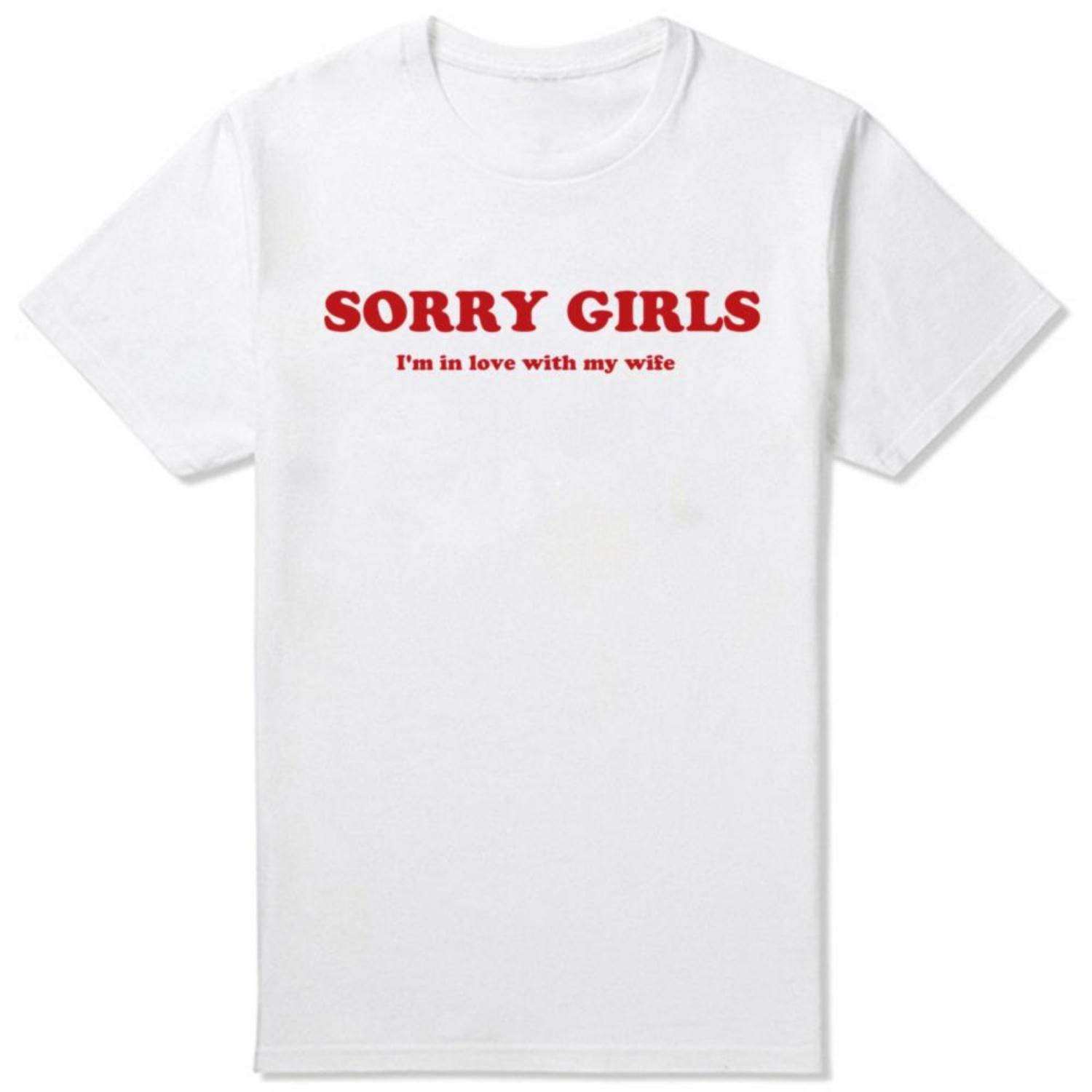 Funny Sorry Girls I m In Love with My Wife T Shirts Men Cotton Humor Streetwear Tee Shirt Short Sleeve Unisex Loose Clothing XXXXXL чорний
Funny Sorry Girls I m In Love with My Wife T Shirts Men Cotton Humor Streetwear Tee Shirt Short Sleeve Unisex Loose Clothing XXXXXL чорний