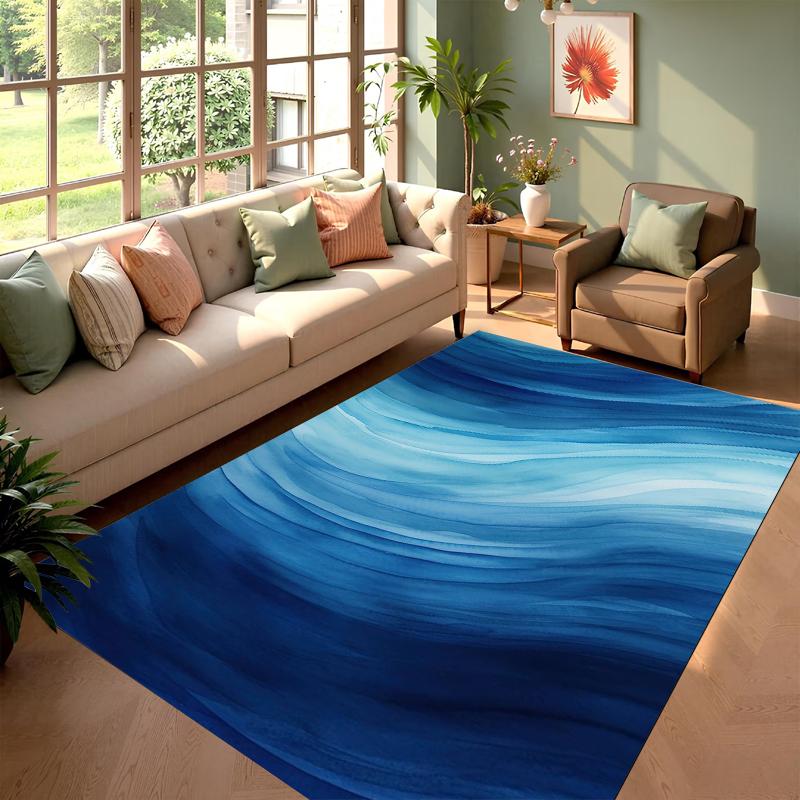 Carpet Mat Rug Home Decoration Blue Wave Pattern White Floor Mat Non-Slip Living Room Area Rug with Water Ripple Gradient Design 40x60cm
Carpet Mat Rug Home Decoration Blue Wave Pattern White Floor Mat Non-Slip Living Room Area Rug with Water Ripple Gradient Design 40x60cm