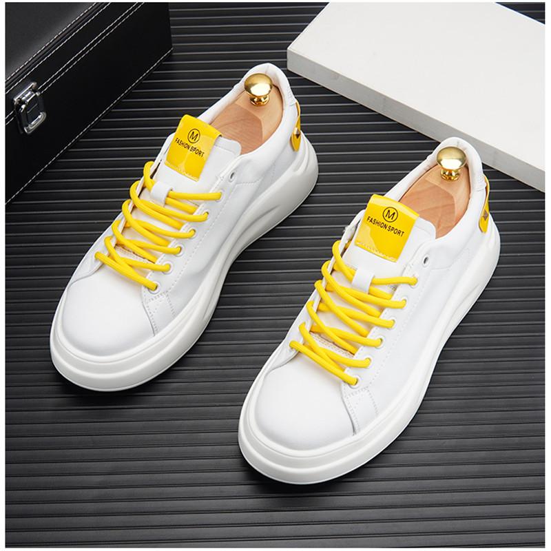 Модные белые желтые мужские повседневные туфли кроссовки на платформе кроссовки на плоской подошве обувь Chaussure Homme 38
Модные белые желтые мужские повседневные туфли кроссовки на платформе кроссовки на плоской подошве обувь Chaussure Homme 38