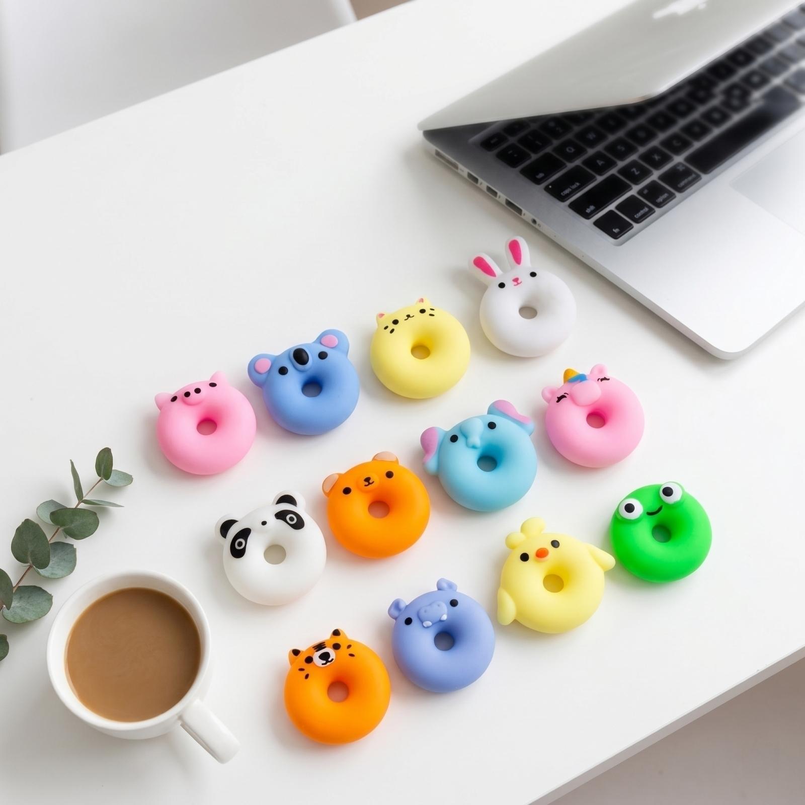 Creative Donut Shaped Stress Relief Toys Set Soft Squeeze Sensory Fidget Toys for Office Desk and Home Use Random Animal Designs Included One Size
Creative Donut Shaped Stress Relief Toys Set Soft Squeeze Sensory Fidget Toys for Office Desk and Home Use Random Animal Designs Included One Size
