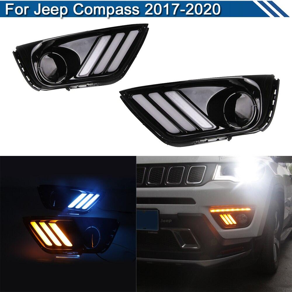 2шт светодиодная противотуманная предупреждающая лампа для Jeep Compass 2017 2018 2019 2020 белый DRL свет синий ночной водительский свет поворотник огни
2шт светодиодная противотуманная предупреждающая лампа для Jeep Compass 2017 2018 2019 2020 белый DRL свет синий ночной водительский свет поворотник огни