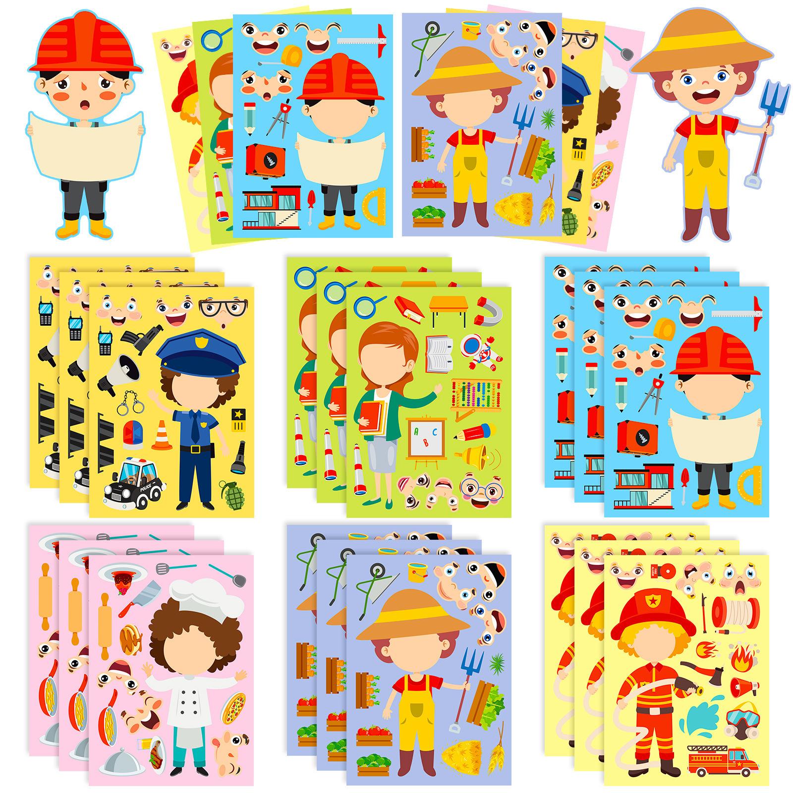 6 Sheets/Pack, Professional Dress-Up Puzzle Stickers, Parent-Child Interaction, Diy Handmade Stickers
6 Sheets/Pack, Professional Dress-Up Puzzle Stickers, Parent-Child Interaction, Diy Handmade Stickers