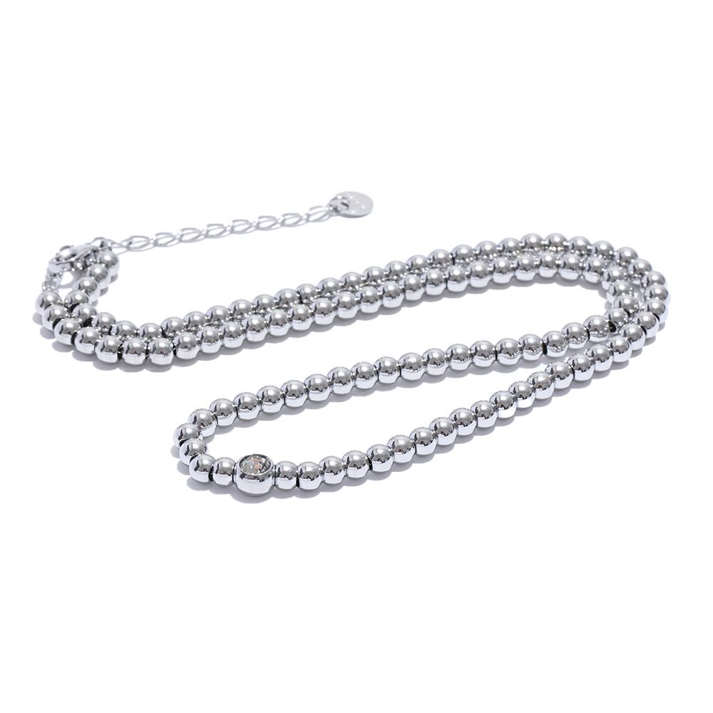 Yhpup High Quality 18K PVD Plated Round Beads Chain Handmade Necklace Water Resistant Stainless Steel Statement Jewelry
Yhpup High Quality 18K PVD Plated Round Beads Chain Handmade Necklace Water Resistant Stainless Steel Statement Jewelry