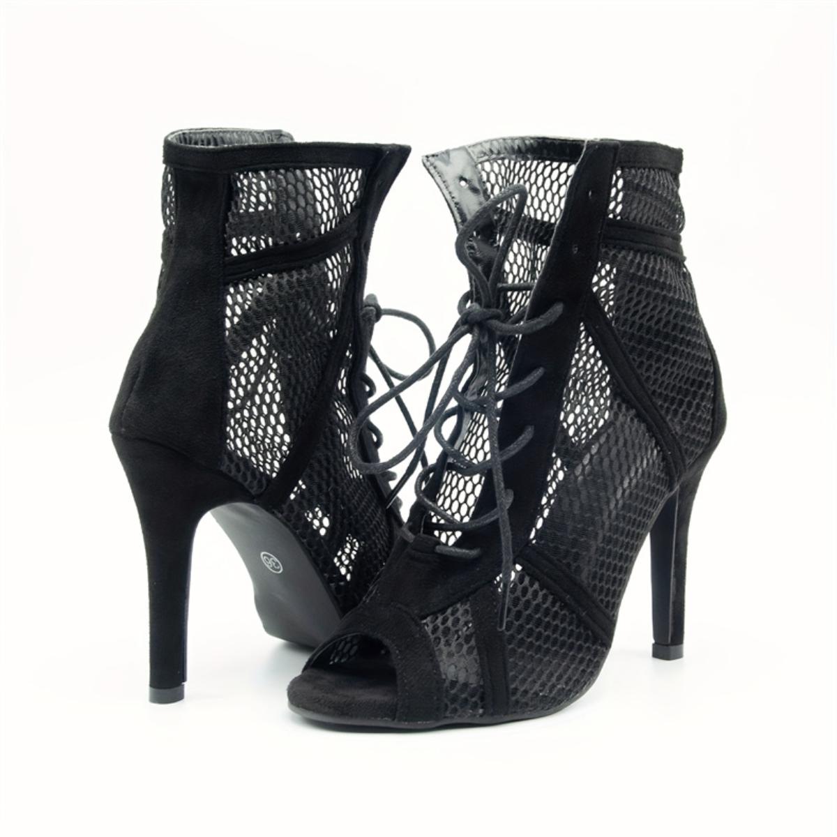 Женские танцевальные туфли на высоком каблуке, летние сексуальные сапоги с вырезом из сетчатой ткани и перекрестными ремешками, элегантные туфли, модные женские босоножки на шпильках для вечеринок 35 чёрный
Женские танцевальные туфли на высоком каблуке, летние сексуальные сапоги с вырезом из сетчатой ткани и перекрестными ремешками, элегантные туфли, модные женские босоножки на шпильках для вечеринок 35 чёрный