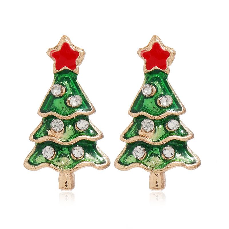 Green Color Christmas Tree Stud Earrings for Women Unique Glaze Enamel Red Star Zircon Christmas Girl Valentine s Day Gift
Green Color Christmas Tree Stud Earrings for Women Unique Glaze Enamel Red Star Zircon Christmas Girl Valentine s Day Gift