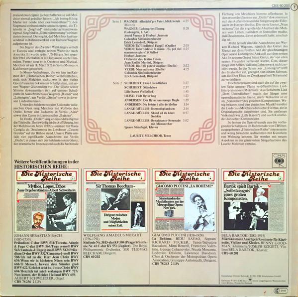 LP Record LAURITZ MELCHIOR Der Reprsentative Heldentenor CBS60200 CBS 1981 Germany Classical Used
LP Record LAURITZ MELCHIOR Der Reprsentative Heldentenor CBS60200 CBS 1981 Germany Classical Used