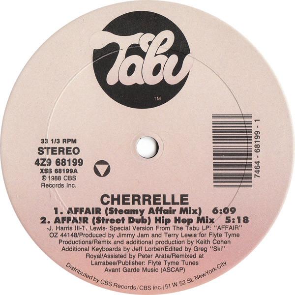12inch Record CHERRELLE - Affair 4Z968199 Tabu Records 1988 US Dance & Electronica Used
12inch Record CHERRELLE - Affair 4Z968199 Tabu Records 1988 US Dance & Electronica Used