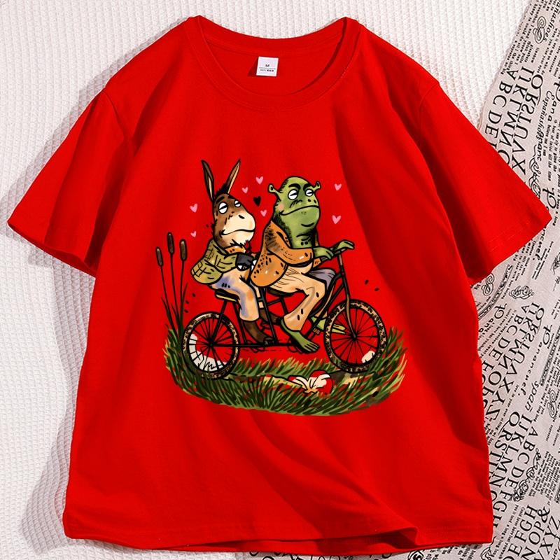 Donkey Frog and Toad Bike T Shirt Funny Cotton Tshirt Soft Round Neck Short Sleeve Tee Shirt for Men Women Clothes Streetwear S
Donkey Frog and Toad Bike T Shirt Funny Cotton Tshirt Soft Round Neck Short Sleeve Tee Shirt for Men Women Clothes Streetwear S