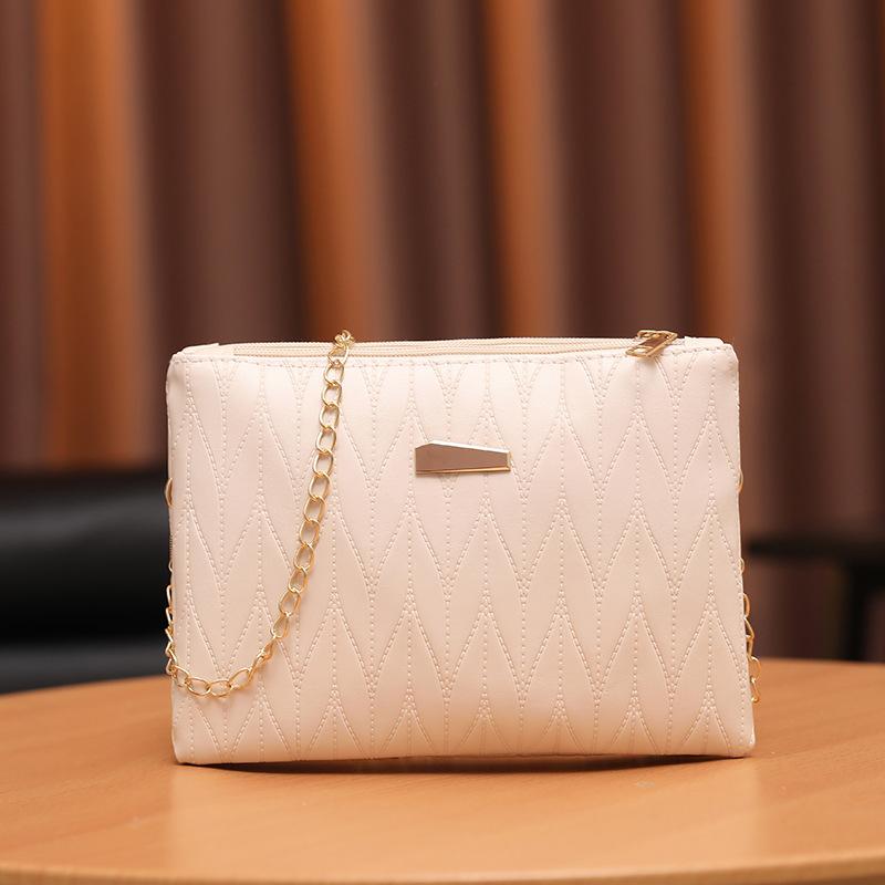 Классическая ромбовидная вышивка «любовь», сумка для мобильного телефона, двойная застежка-молния, двухслойное хранение, модная универсальная женская сумка через плечо на цепочке