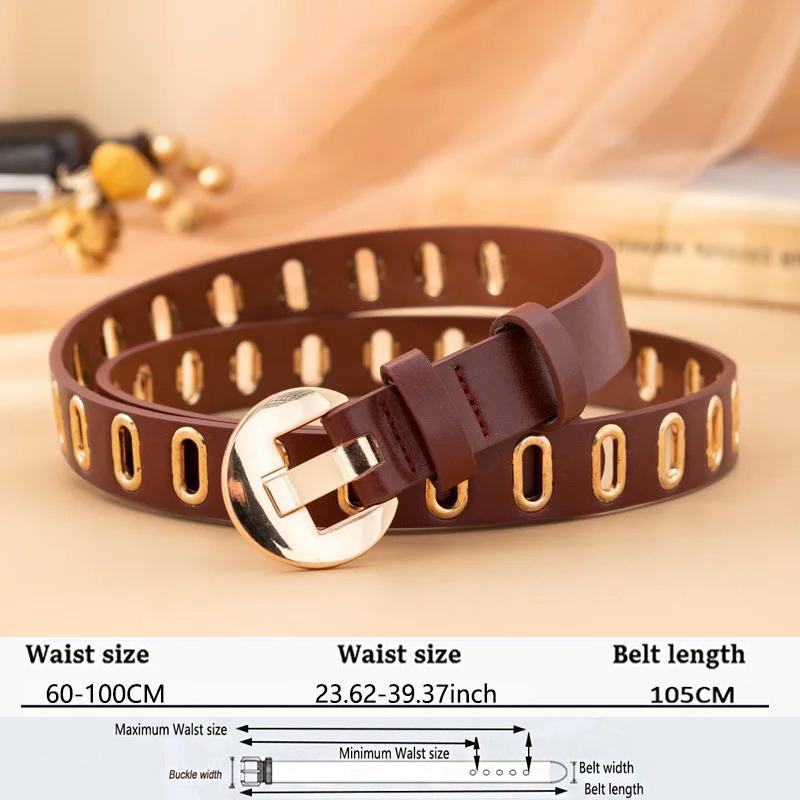 Fashion Women Belt Gold Buckle Belts for Women Waist Belts High Quality Waistband Luxury Ladies Brand for Pants Dresses DT004 105CM коричневий
Fashion Women Belt Gold Buckle Belts for Women Waist Belts High Quality Waistband Luxury Ladies Brand for Pants Dresses DT004 105CM коричневий
