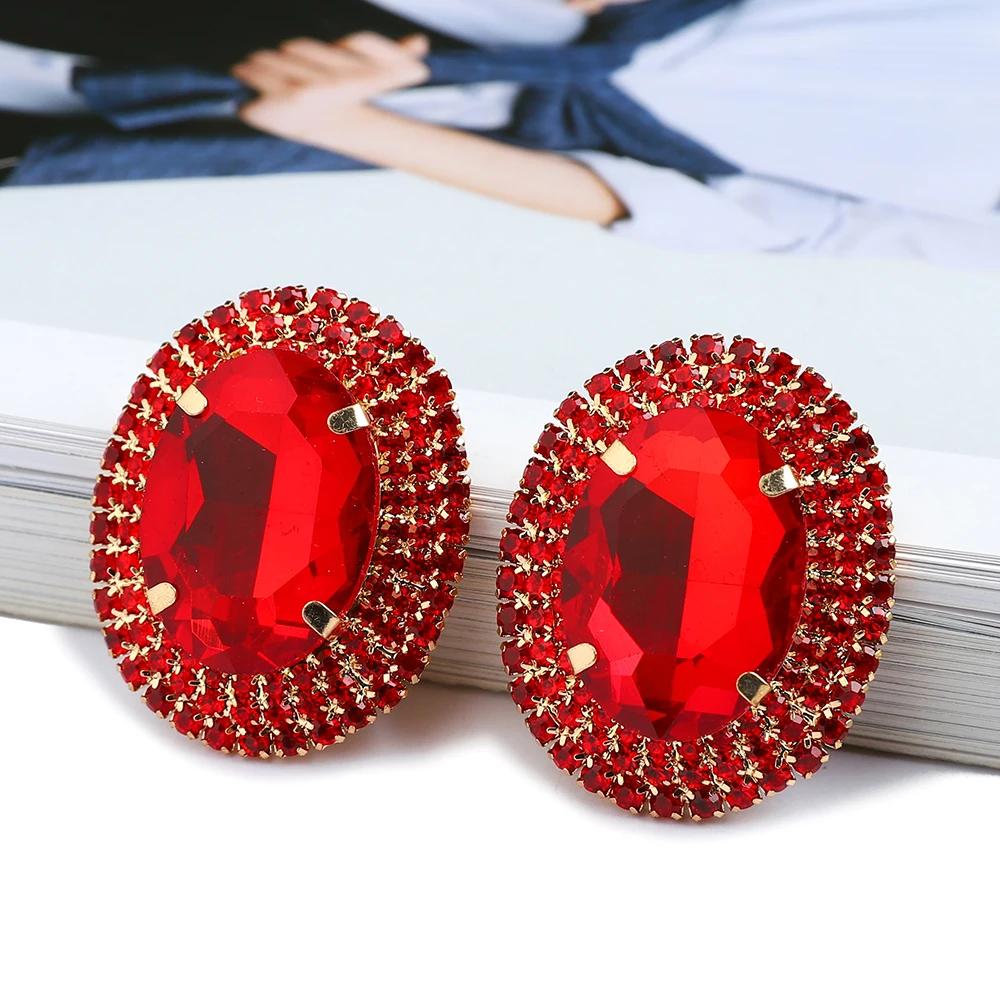 Pendientes Vintage Charm Sparkly Glass Crystal Big Stud Earrings For Women Luxury Design Unique Female Holiday Zircon Gift красный
Pendientes Vintage Charm Sparkly Glass Crystal Big Stud Earrings For Women Luxury Design Unique Female Holiday Zircon Gift красный
