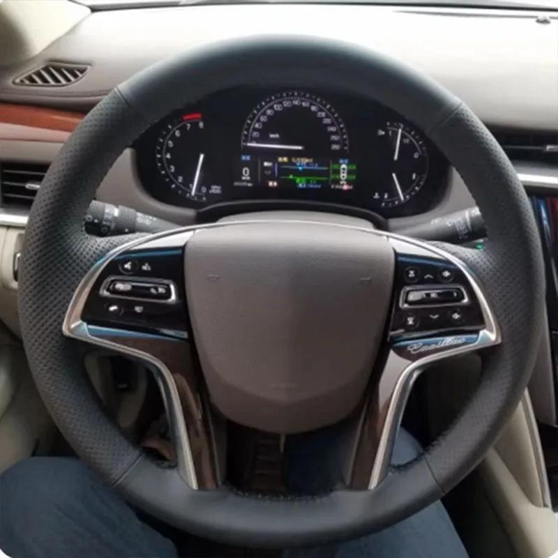 для Cadillac XT5 XTS SRX CT6 Ручне шиття Нековзна Чорна замша Вуглецеве волокно Чохол на кермо автомобіля 3
для Cadillac XT5 XTS SRX CT6 Ручне шиття Нековзна Чорна замша Вуглецеве волокно Чохол на кермо автомобіля 3