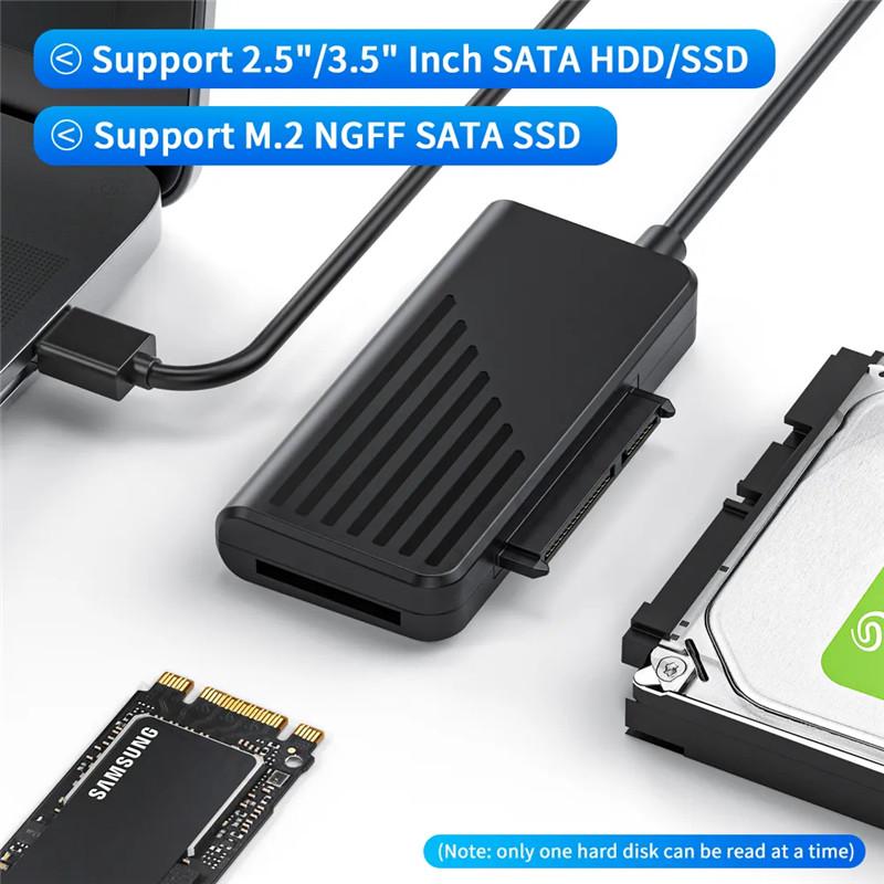 Адаптер USB 3.0 к SATA, 5 Гбит/с, 2,5/3,5 дюйма, адаптер USB к SATA, адаптер жесткого диска SSD, твердотельный преобразователь M.2 NGFF для портативных ПК
Адаптер USB 3.0 к SATA, 5 Гбит/с, 2,5/3,5 дюйма, адаптер USB к SATA, адаптер жесткого диска SSD, твердотельный преобразователь M.2 NGFF для портативных ПК