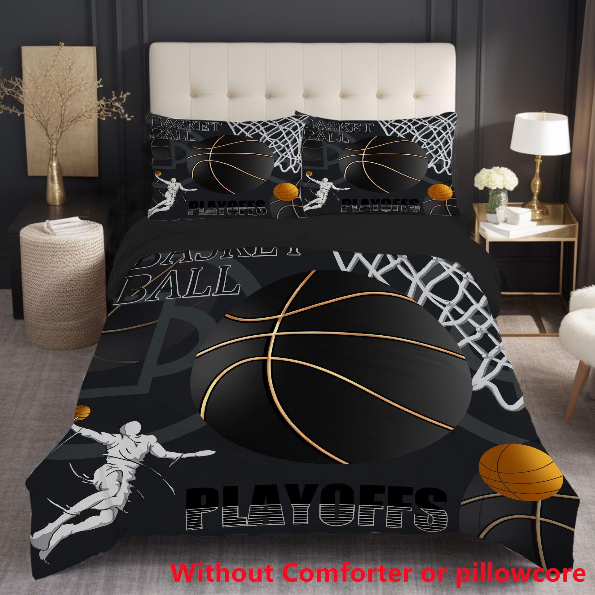 Sports Basketball Bed Three-Piece Set Custom 3D Digital Printing Polyester Abraded Bed Sheet Quilt Cover 135 * 200cm 50 * 80cm * 1 two-piece set
Sports Basketball Bed Three-Piece Set Custom 3D Digital Printing Polyester Abraded Bed Sheet Quilt Cover 135 * 200cm 50 * 80cm * 1 two-piece set