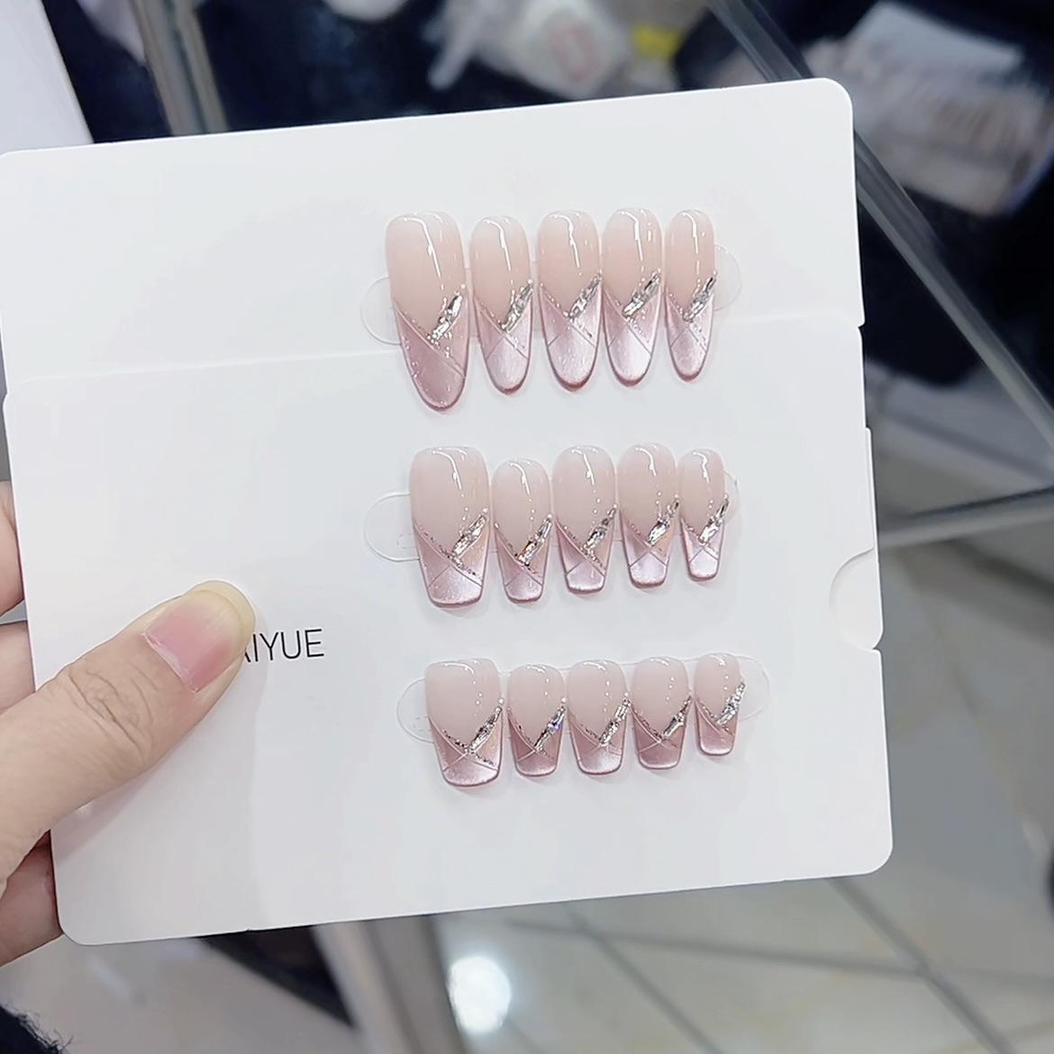 Pure Hand-made Phototherapy Wearable Nail Tablets Minimalist Zircon Wearable Nail Finished Product Reusable Nail Art large L
Pure Hand-made Phototherapy Wearable Nail Tablets Minimalist Zircon Wearable Nail Finished Product Reusable Nail Art large L