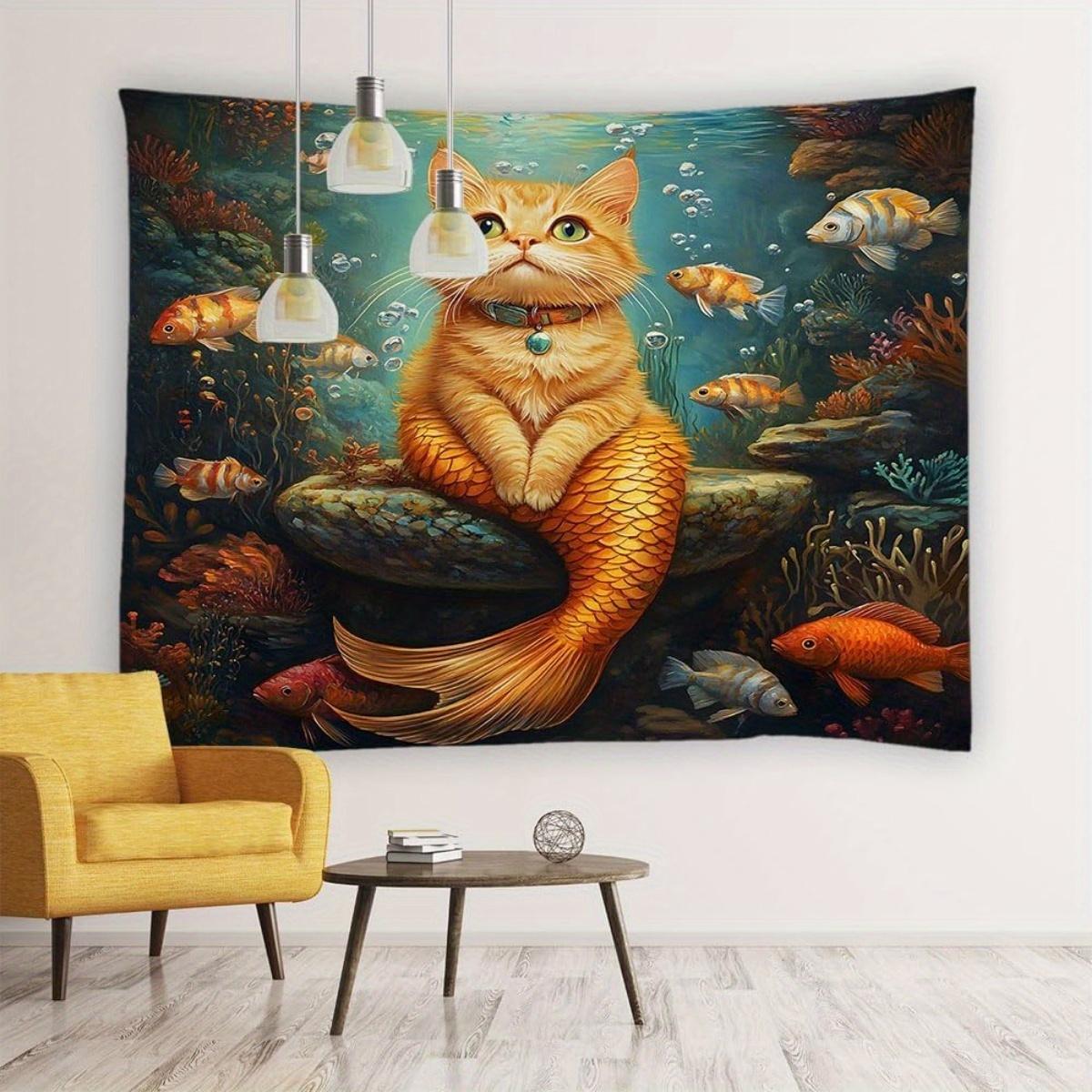 Funny Cat Mermaid Digital printing polyester wall tapestry suitable for use in living rooms bedrooms offices bars party 74x94cm(29x37in)
Funny Cat Mermaid Digital printing polyester wall tapestry suitable for use in living rooms bedrooms offices bars party 74x94cm(29x37in)