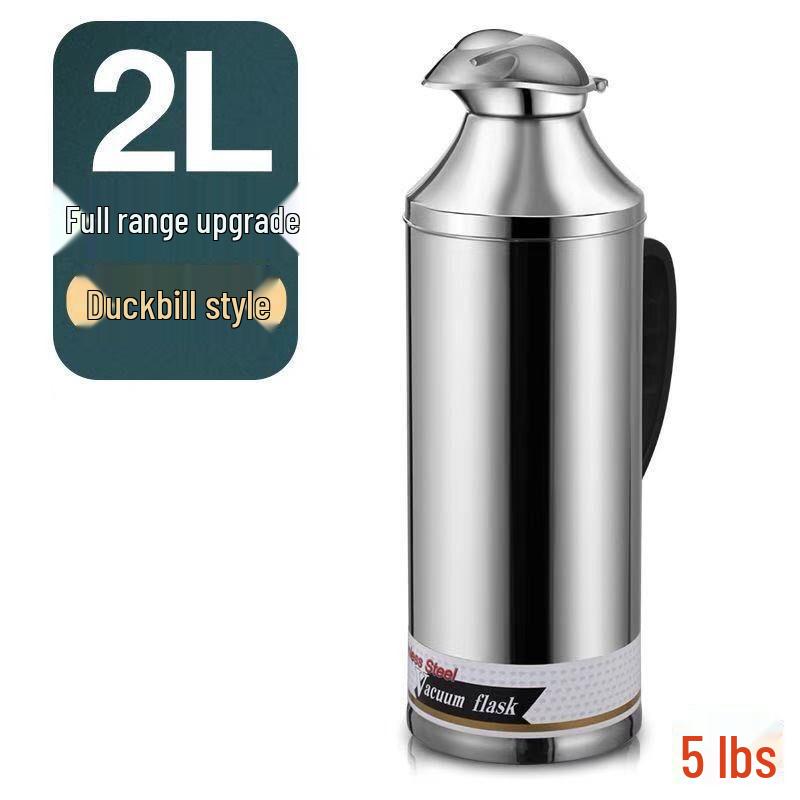 Large Capacity 304 Stainless Steel Insulated Thermal Flask for Hot Water 2.0L duckbill, holds 4.5 jin of water
Large Capacity 304 Stainless Steel Insulated Thermal Flask for Hot Water 2.0L duckbill, holds 4.5 jin of water