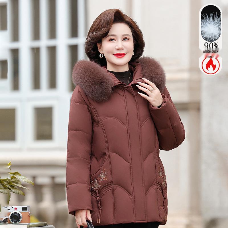 Women s Winter Coat: Mother s White Duck Down Jacket with Large Fur Collar, 2026 Edition. 5XL (up to 160 lbs recommended)
Women s Winter Coat: Mother s White Duck Down Jacket with Large Fur Collar, 2026 Edition. 5XL (up to 160 lbs recommended)