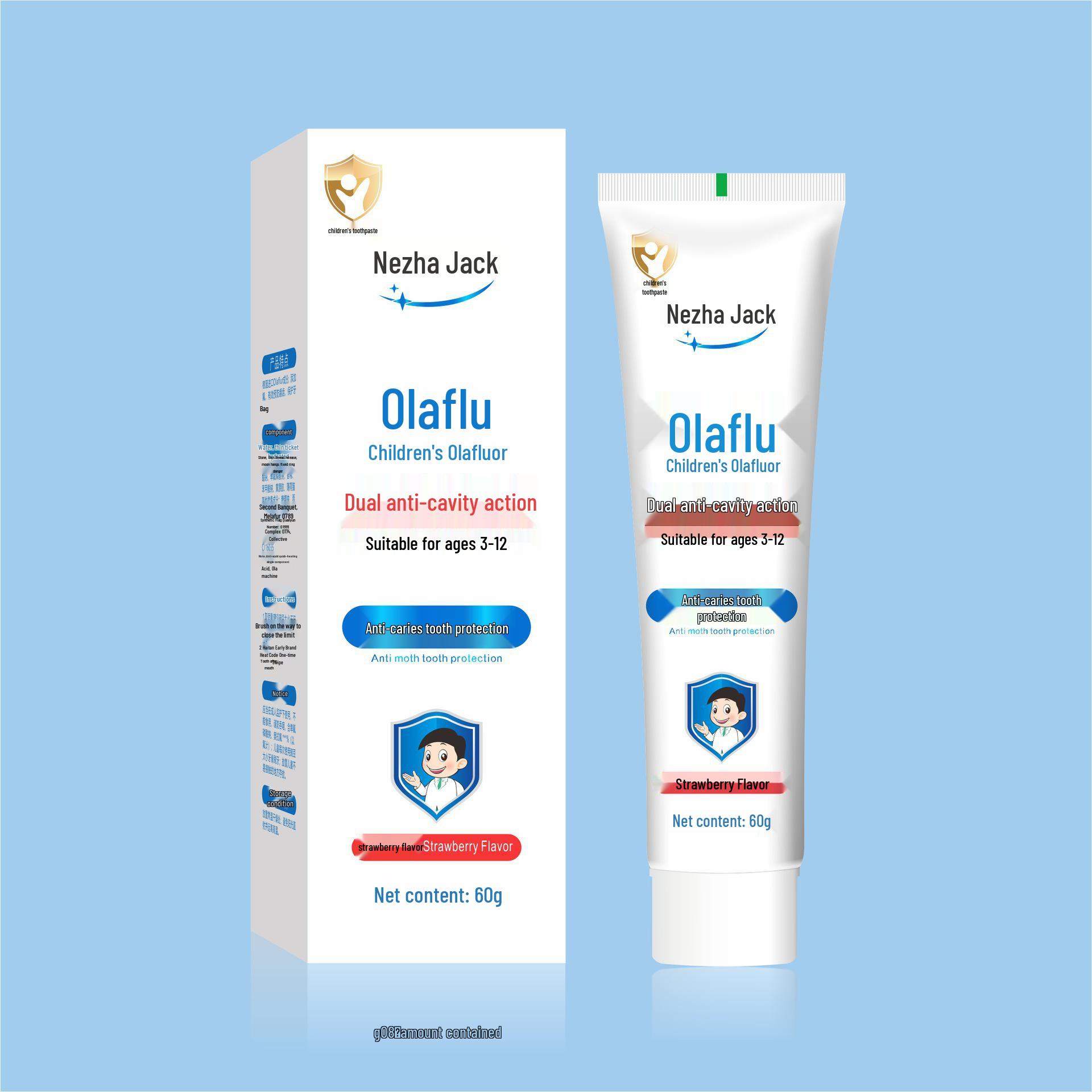 Olaflur Kids Cavity Protection & Strengthening Toothpaste, Strawberry Peach Flavor, Ages 3-12, Fluoride 60g.
Olaflur Kids Cavity Protection & Strengthening Toothpaste, Strawberry Peach Flavor, Ages 3-12, Fluoride 60g.