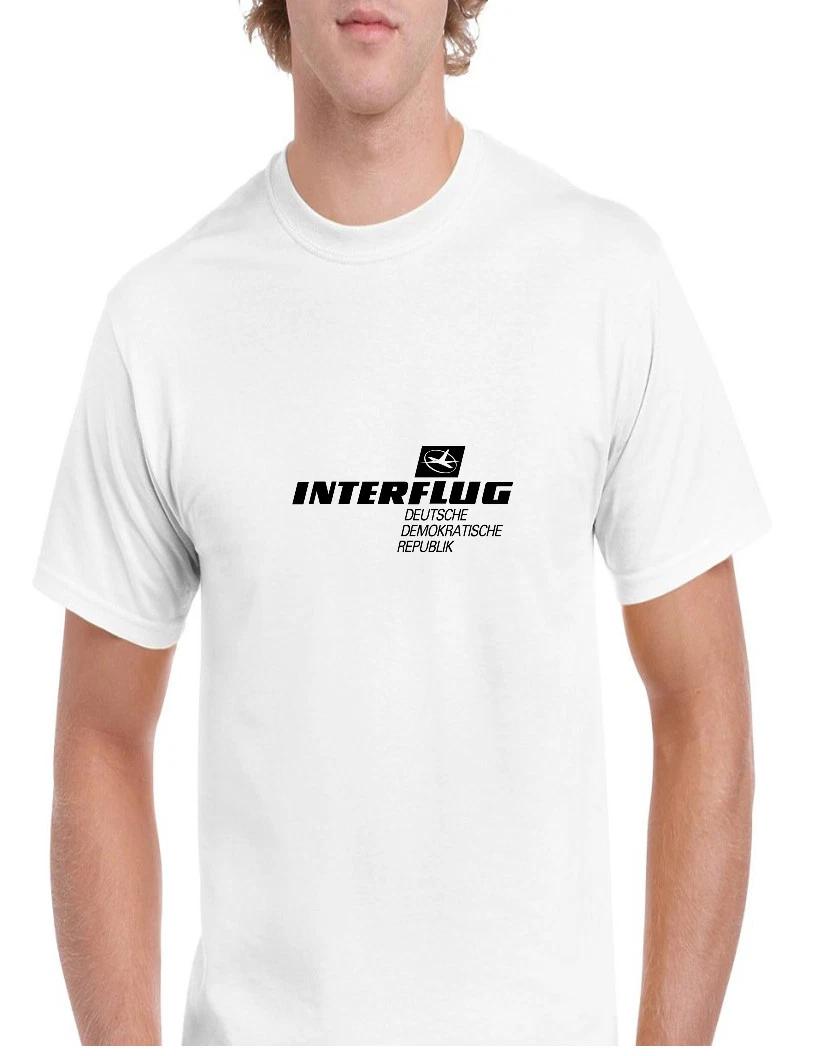 Interflug Black Vintage Logo German Airline White Cotton T-Shirt S
Interflug Black Vintage Logo German Airline White Cotton T-Shirt S