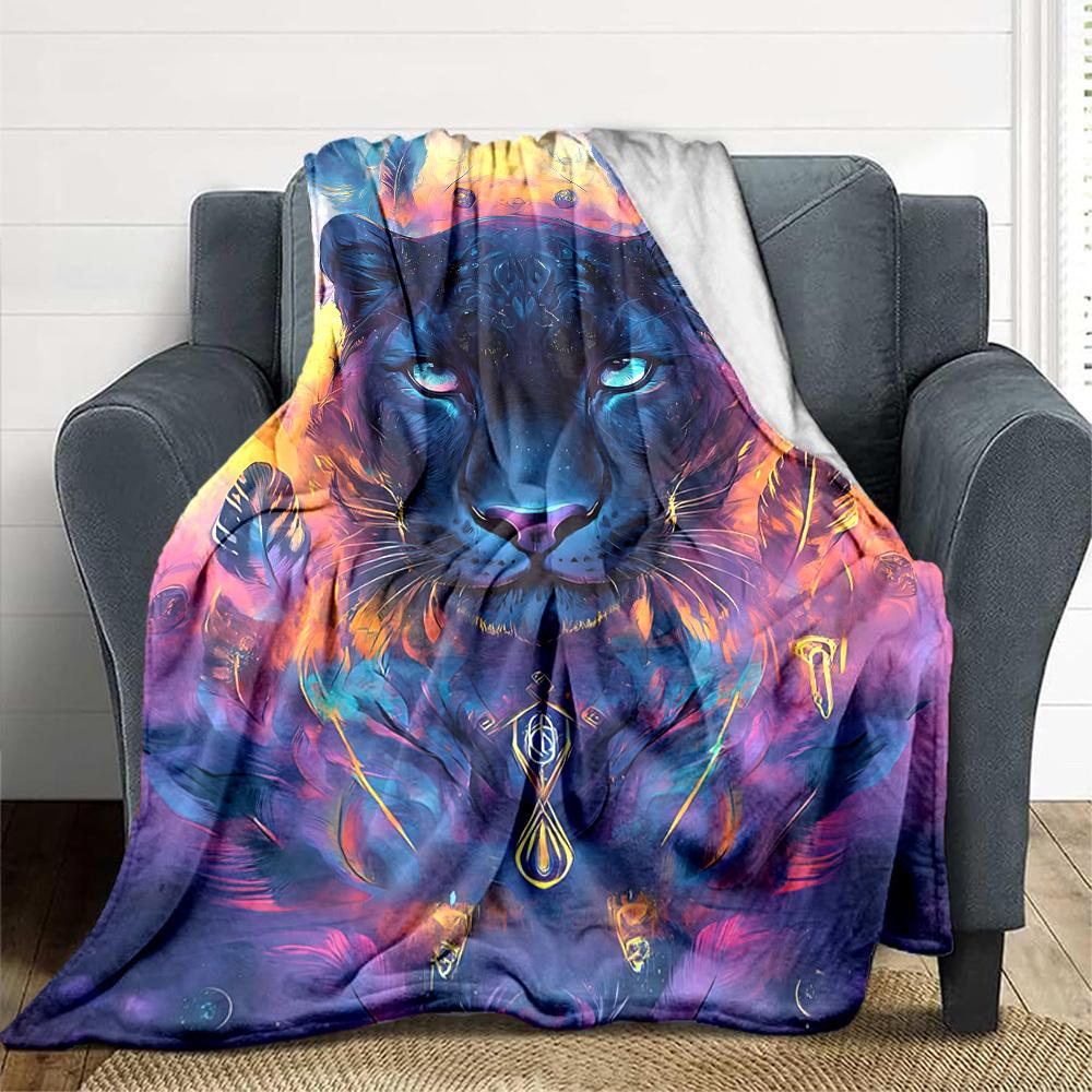 1pc Panther Spirit Blanket - Lightweight Flannel Fleece with Digital Printing, Soft Warm for Sofa, Travel, Camping, Office yy251018337 75x90cm
1pc Panther Spirit Blanket - Lightweight Flannel Fleece with Digital Printing, Soft Warm for Sofa, Travel, Camping, Office yy251018337 75x90cm