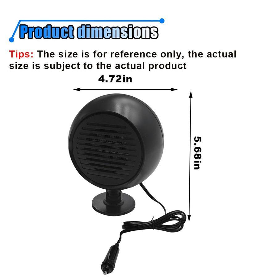 Car Heater, 360 Rotatable Dashboard Heater for Car, 120W Portable Windshield Defroster Defogger That Plugs into Cigarette Lighte чорний
Car Heater, 360 Rotatable Dashboard Heater for Car, 120W Portable Windshield Defroster Defogger That Plugs into Cigarette Lighte чорний