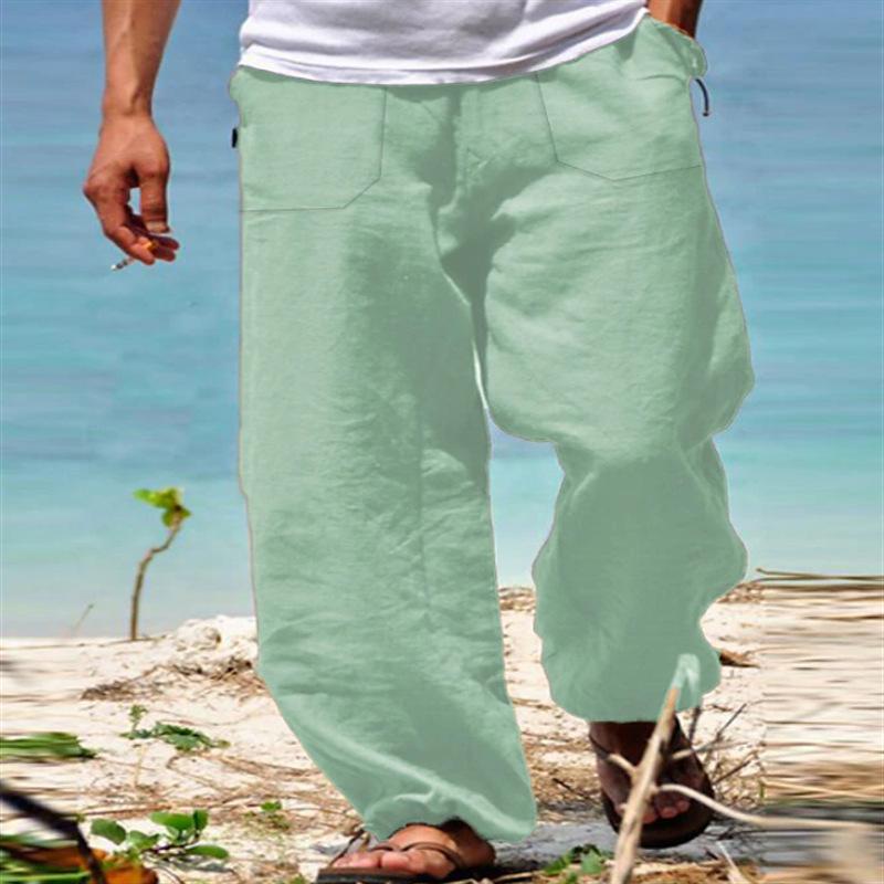 Men s Linen Beach Trousers with Drawstring Elastic Waistband Straight-Leg Solid Colour Comfortable Casual Everyday Holiday Trousers 5XL світло-зелений колір
Men s Linen Beach Trousers with Drawstring Elastic Waistband Straight-Leg Solid Colour Comfortable Casual Everyday Holiday Trousers 5XL світло-зелений колір
