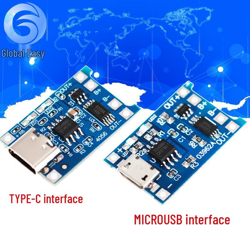 TP4056 1A Lithium Charger Module with Type-C USB & Dual Charging/Protection 1A with protection TYPE-C interface
TP4056 1A Lithium Charger Module with Type-C USB & Dual Charging/Protection 1A with protection TYPE-C interface