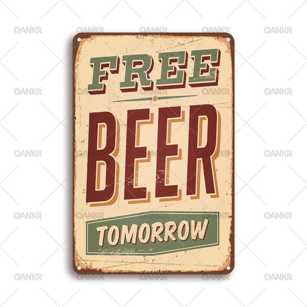 Vintage Art Beer Poster Metal Tin Sign Free Beer Tomorrow Metal Signs for Man Cave Pub Bar Home Wall Decor Plaque 20x30cm(7.8x11.8inch)
Vintage Art Beer Poster Metal Tin Sign Free Beer Tomorrow Metal Signs for Man Cave Pub Bar Home Wall Decor Plaque 20x30cm(7.8x11.8inch)