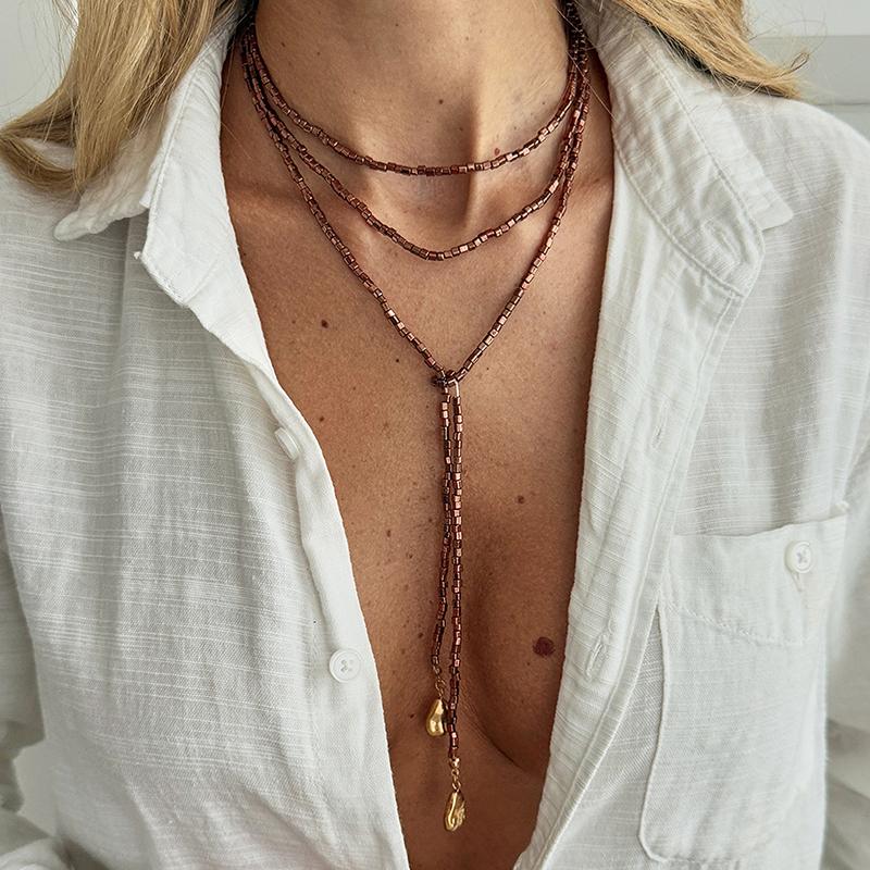 Vintage Acrylic Beads Chain Choker Long Necklace Women Geometric Pendant Necklace Adjustable Sweater Chain Gifts as the picture
Vintage Acrylic Beads Chain Choker Long Necklace Women Geometric Pendant Necklace Adjustable Sweater Chain Gifts as the picture