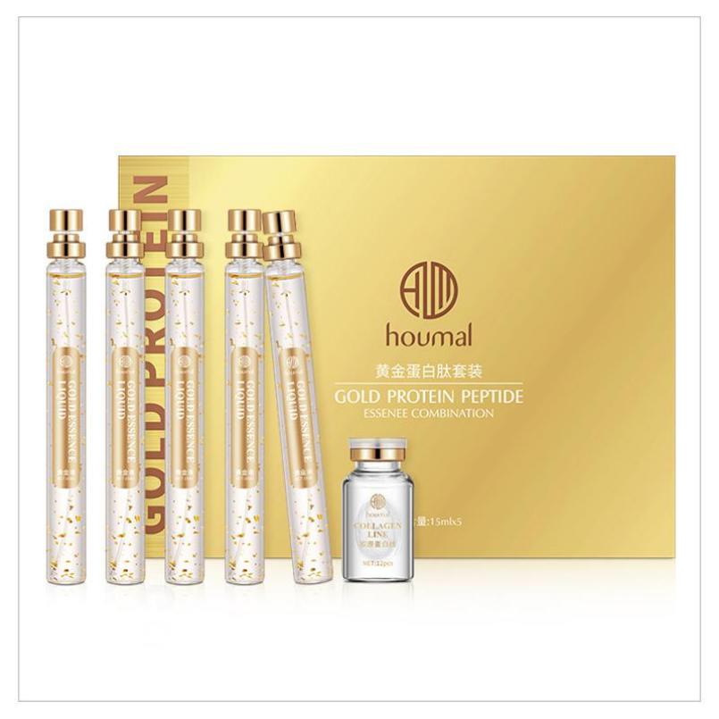 HOUMAI Gold Protein Peptide Line Carving Set Увлажняющее и питательное омоложение кожи Раствор из 24-каратного золота Набор продуктов для ухода за кожей Эссенция для лица
HOUMAI Gold Protein Peptide Line Carving Set Увлажняющее и питательное омоложение кожи Раствор из 24-каратного золота Набор продуктов для ухода за кожей Эссенция для лица
