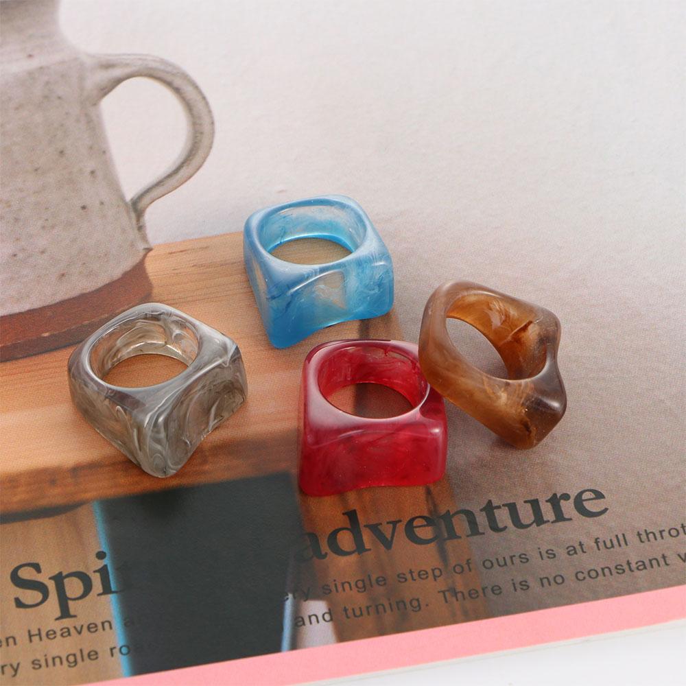 Elegant Vintage Women Girls Korean Halo Dye Fashion Jewelry Geometric Finger Ring Resin Rings
Elegant Vintage Women Girls Korean Halo Dye Fashion Jewelry Geometric Finger Ring Resin Rings