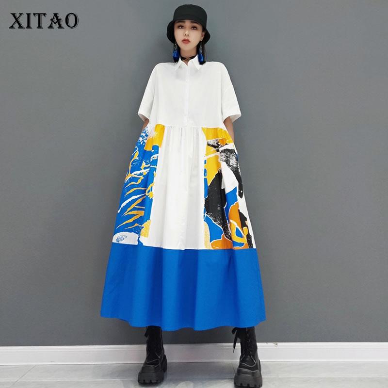 XITAO Print Печворк Повсякденна сукня Жіноча мода Tide Новий відкладний комір з коротким рукавом Елегантна драпірована CLL1453 One Size білий
XITAO Print Печворк Повсякденна сукня Жіноча мода Tide Новий відкладний комір з коротким рукавом Елегантна драпірована CLL1453 One Size білий