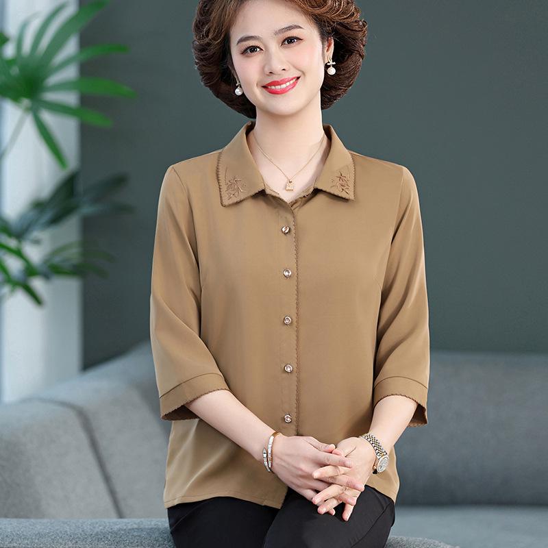 Mom s Summer Pure Mulberry Silk Seven-Sleeve Top - Elegant, Plus Size Fit for Middle-Aged & Elderly Women 5XL (recommended for 75-82.5 kg) жовтий
Mom s Summer Pure Mulberry Silk Seven-Sleeve Top - Elegant, Plus Size Fit for Middle-Aged & Elderly Women 5XL (recommended for 75-82.5 kg) жовтий