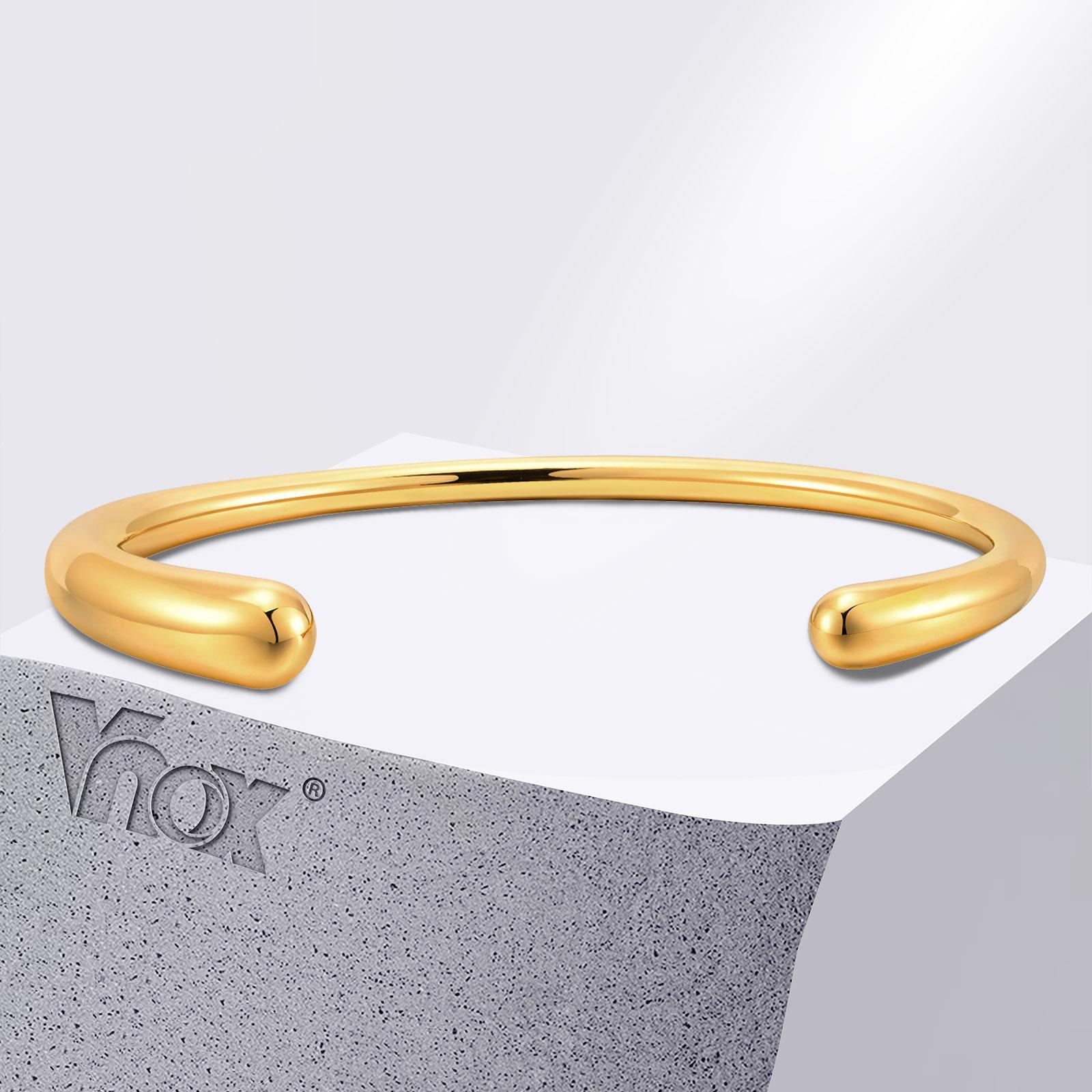 Vnox Waterdrop End Cuff Bracelets, Cool Minimalist Women Girls Bangle, Gold Color Metal Jewelry
Vnox Waterdrop End Cuff Bracelets, Cool Minimalist Women Girls Bangle, Gold Color Metal Jewelry
