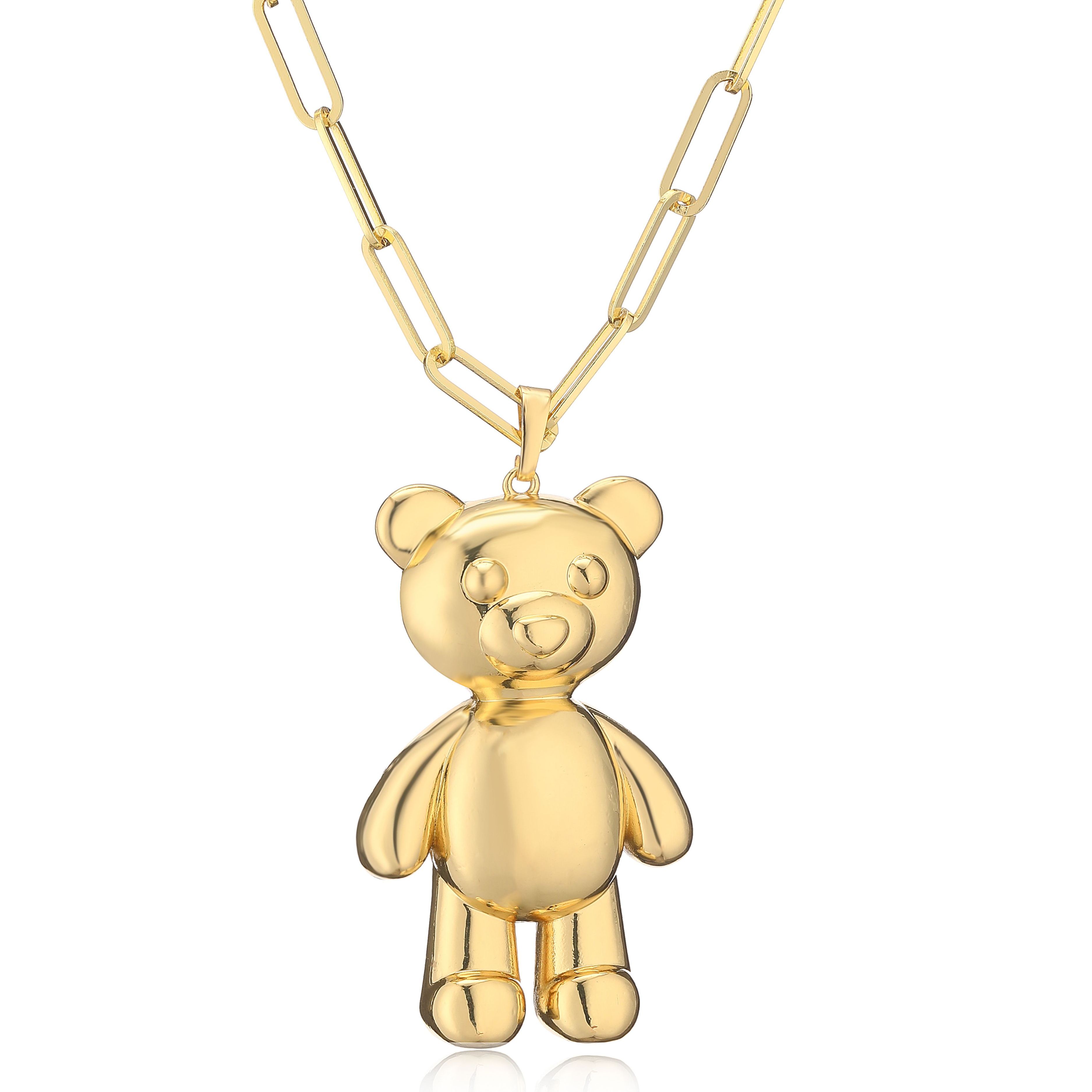 HECHENG,Cartoon Bear Pendant Chain Necklace for Women Big Size Men Fashion Zircon Gift Wholesale 60cm золотой
HECHENG,Cartoon Bear Pendant Chain Necklace for Women Big Size Men Fashion Zircon Gift Wholesale 60cm золотой