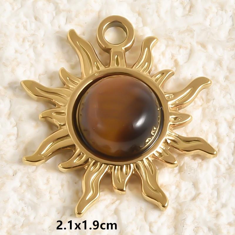 2pcs Real Natural Stone Pendant Tiger Eye Accessories Pvd Sun Oval Stainless Steel Charms For Jewelry Making Bulk DIY Materials
2pcs Real Natural Stone Pendant Tiger Eye Accessories Pvd Sun Oval Stainless Steel Charms For Jewelry Making Bulk DIY Materials