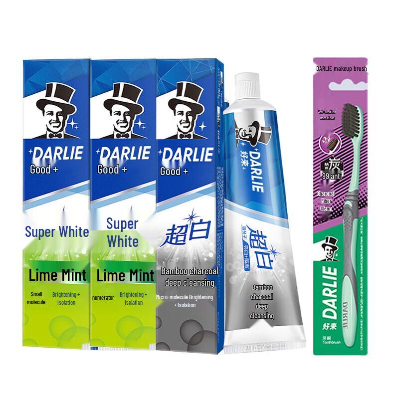 Darlie Ultra White Toothpaste Family Pack with Toothbrush
Darlie Ultra White Toothpaste Family Pack with Toothbrush